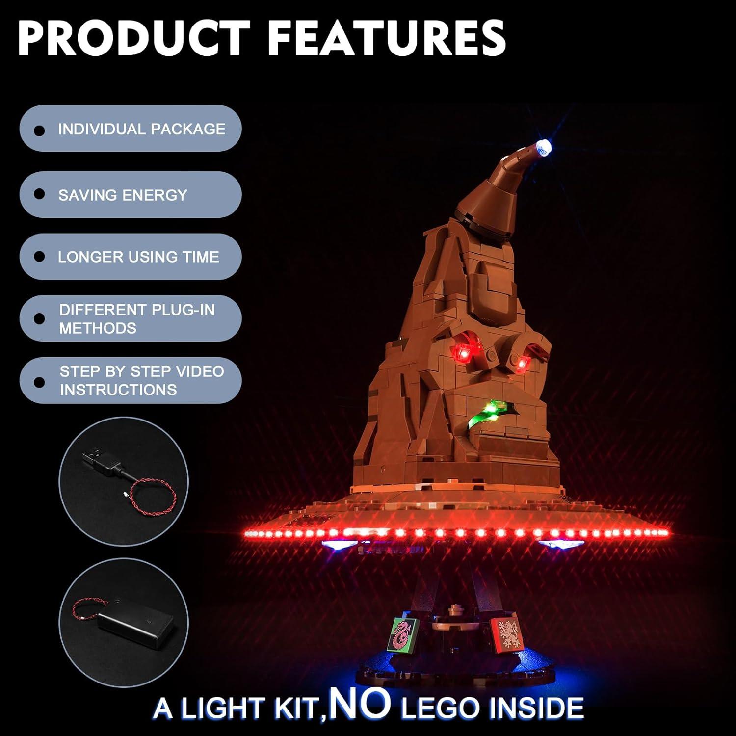 Kit de Iluminación LED BrickBling para Sombrero de Clasificación Lego 76429