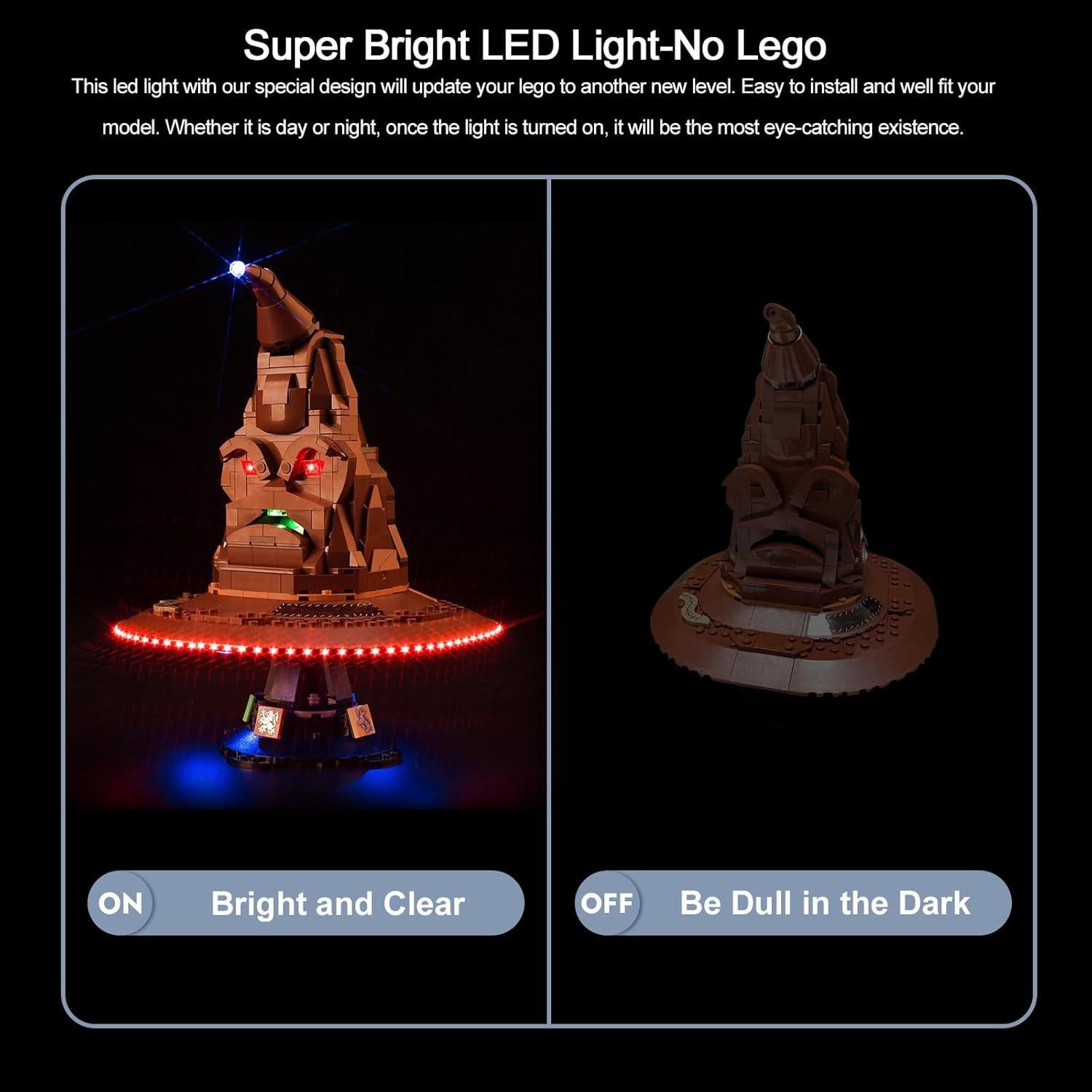 Kit de Iluminación LED BrickBling para Sombrero de Clasificación Lego 76429