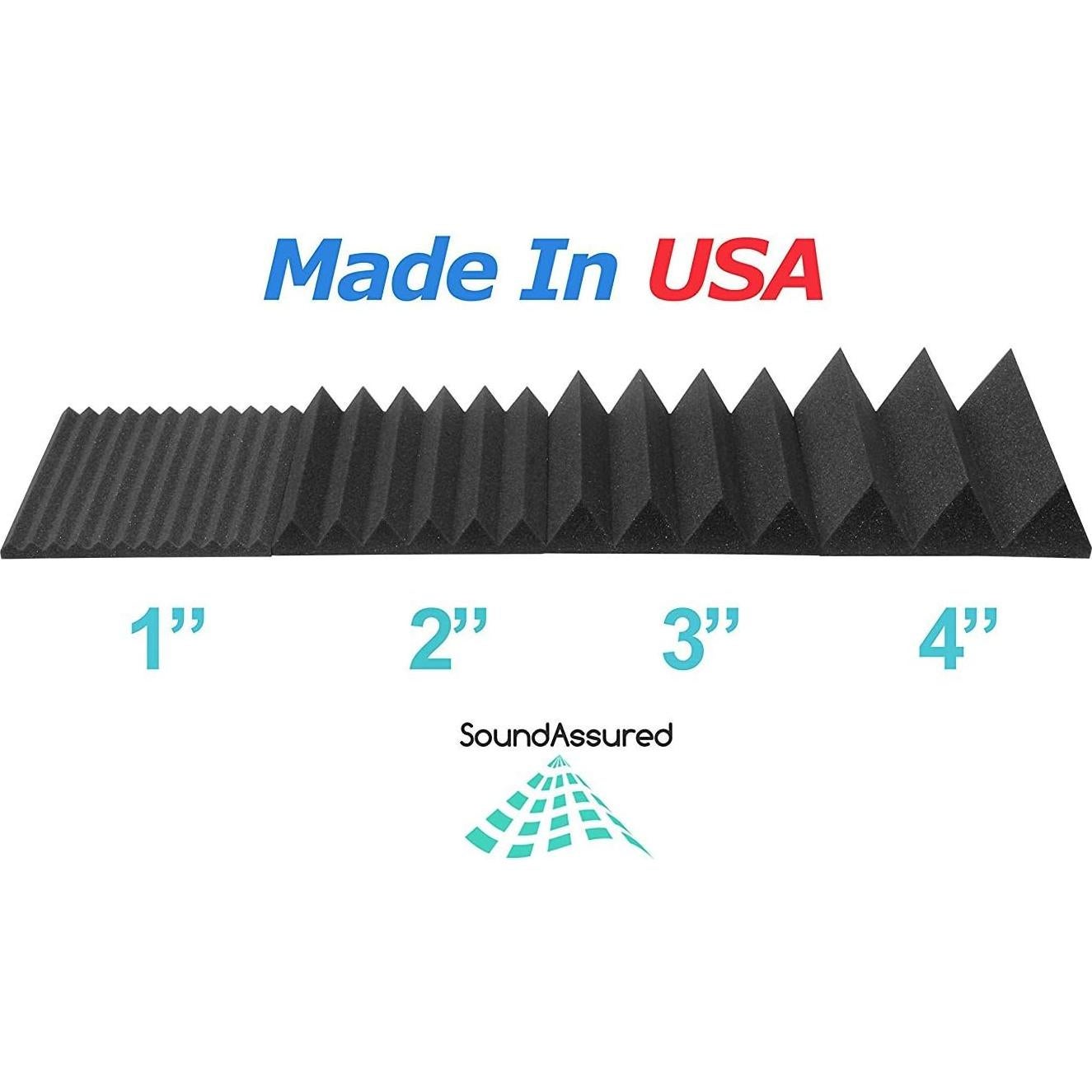 Bulk Acoustic Foam Panels for Studio Soundproofing and Sound Dampening, 48 sq ft Packs Available in 1 inch 2 inch 3 inch and 4 inch Wedge Style Tiles (1 inch)