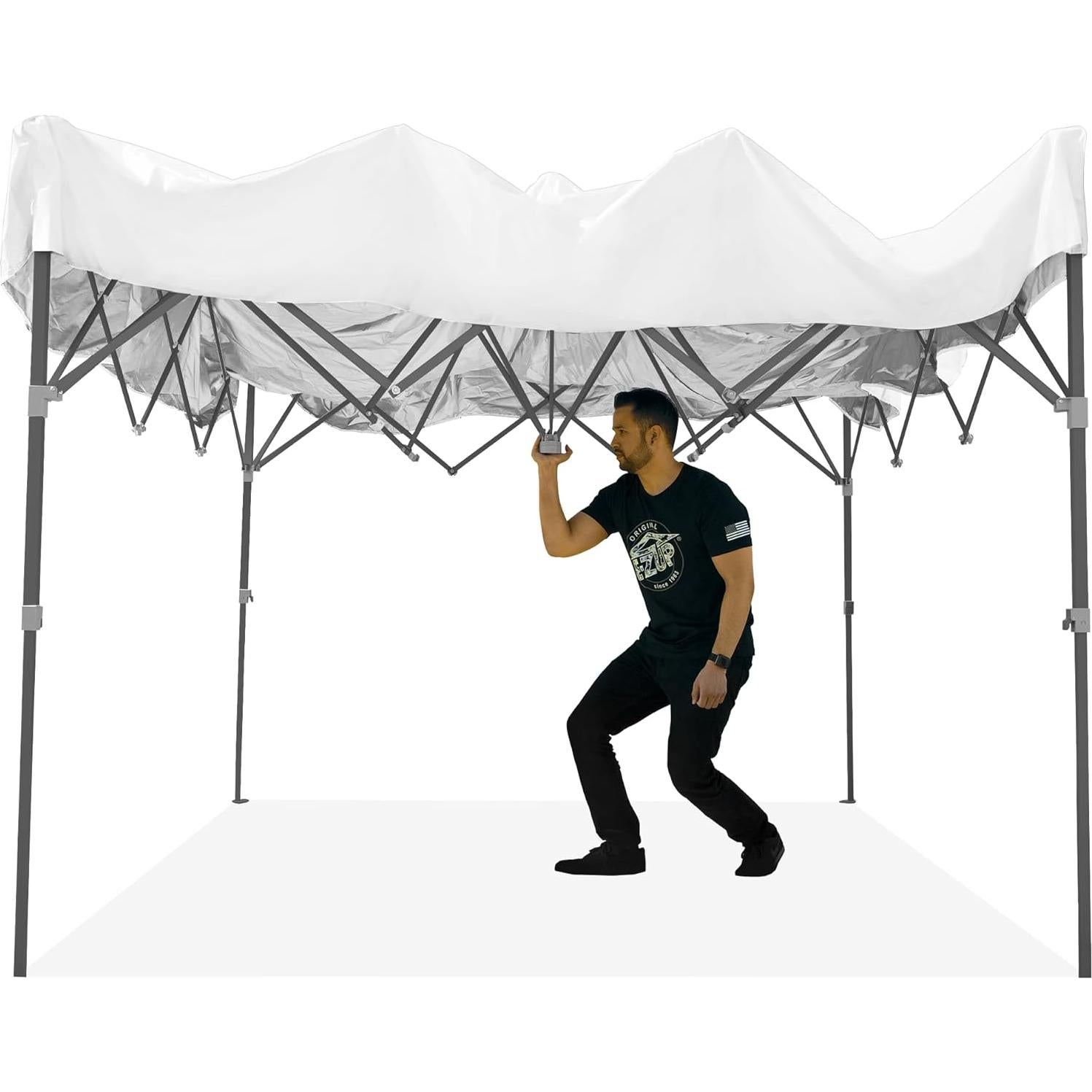 Toldo Plegable E-Z UP Patriot 3.05m x 3.05m Blanco