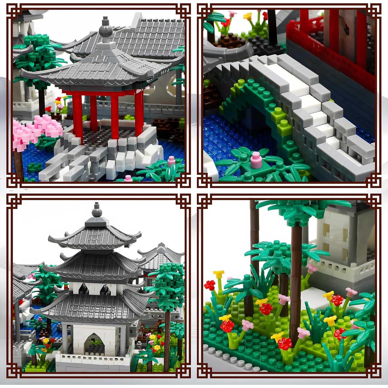 Set de Bloques de Construcción Jardín Chino 3888 Pcs