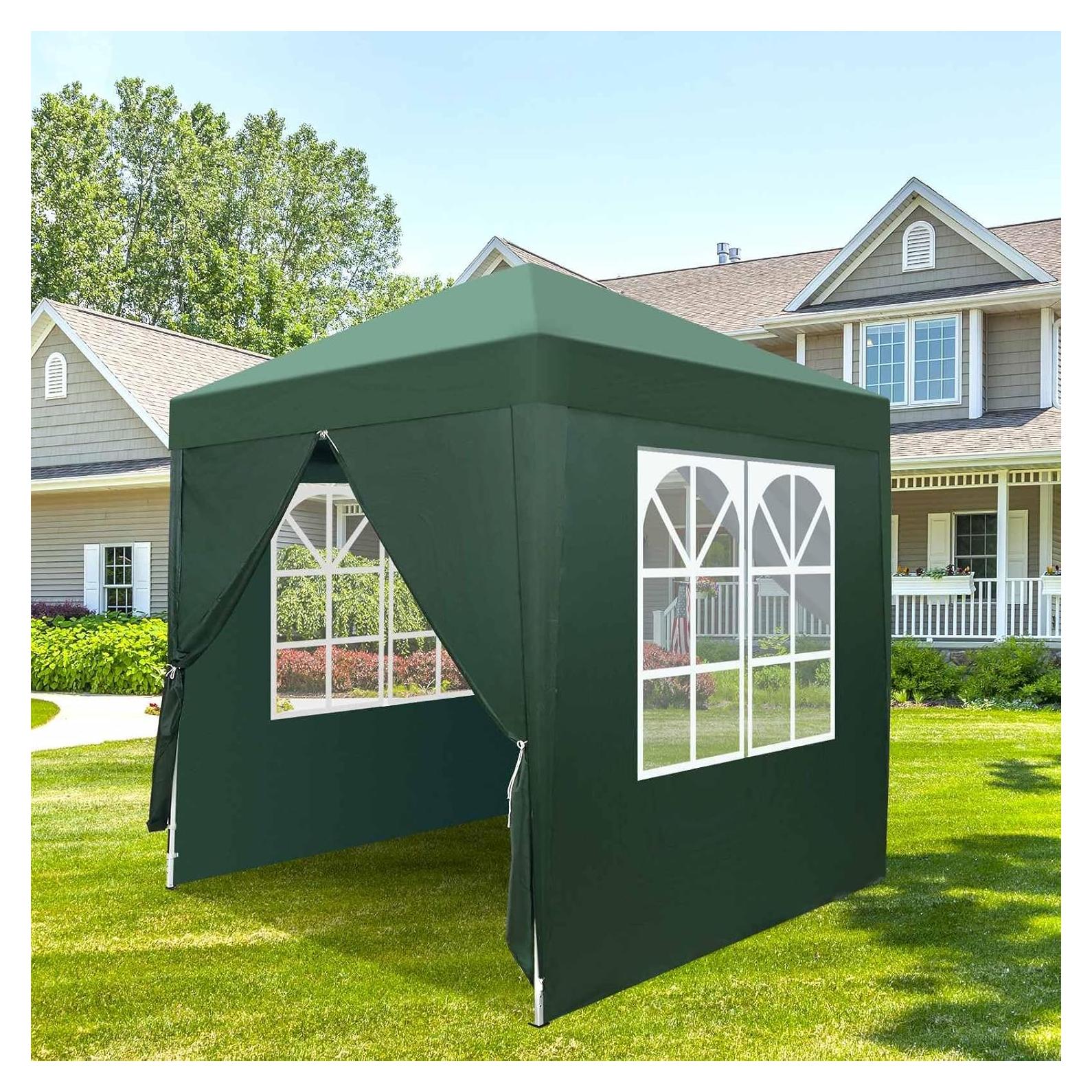 Carpa de Fiesta Exterior Impermeable KEPOOMAN 200x200cm Verde