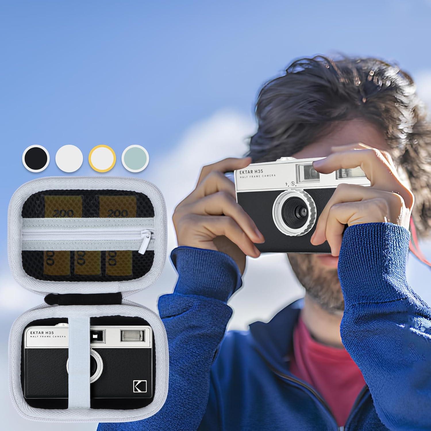 Funda de Almacenamiento Lebakort para KODAK EKTAR H35 Negra y Blanca