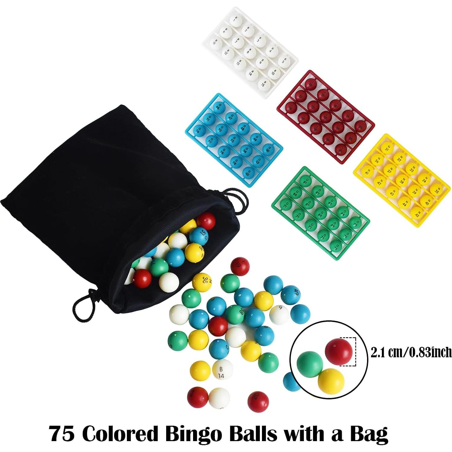 Juego de Bingo Jumbo Yuanhe - Jaula Metal 27,94 cm, 75 Bolas