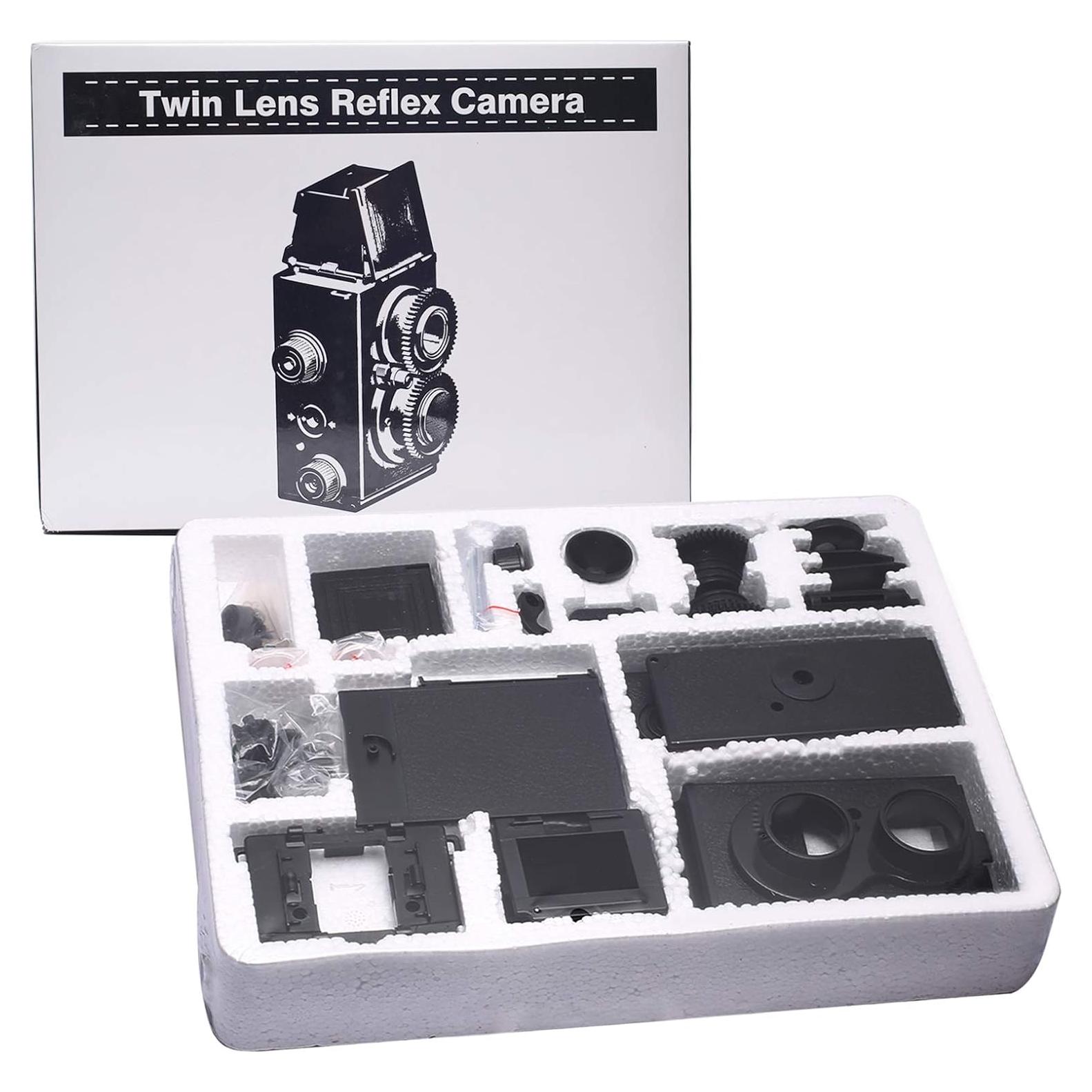 Cámara TLR DIY DEVMO Recesky 35mm Lentes Dobles Negro
