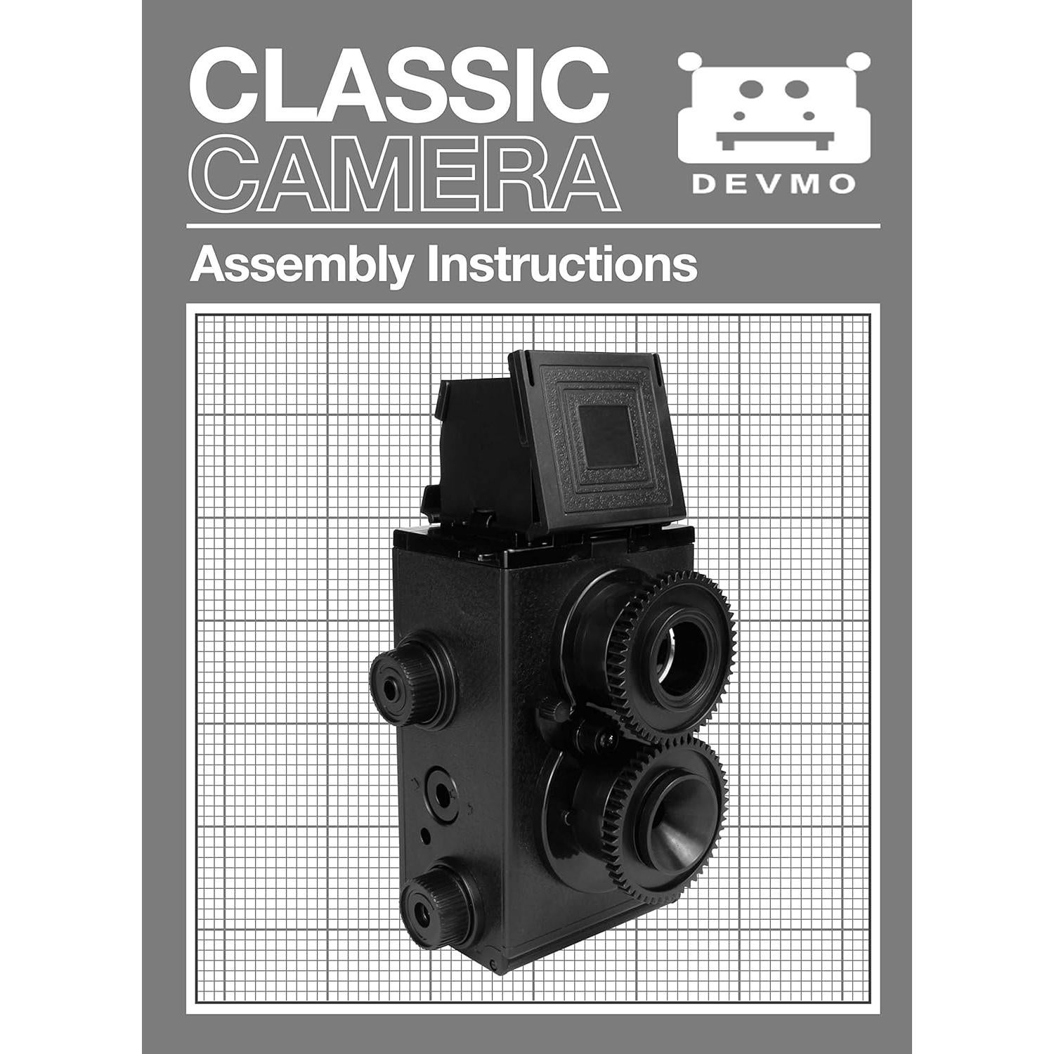 Cámara TLR DIY DEVMO Recesky 35mm Lentes Dobles Negro