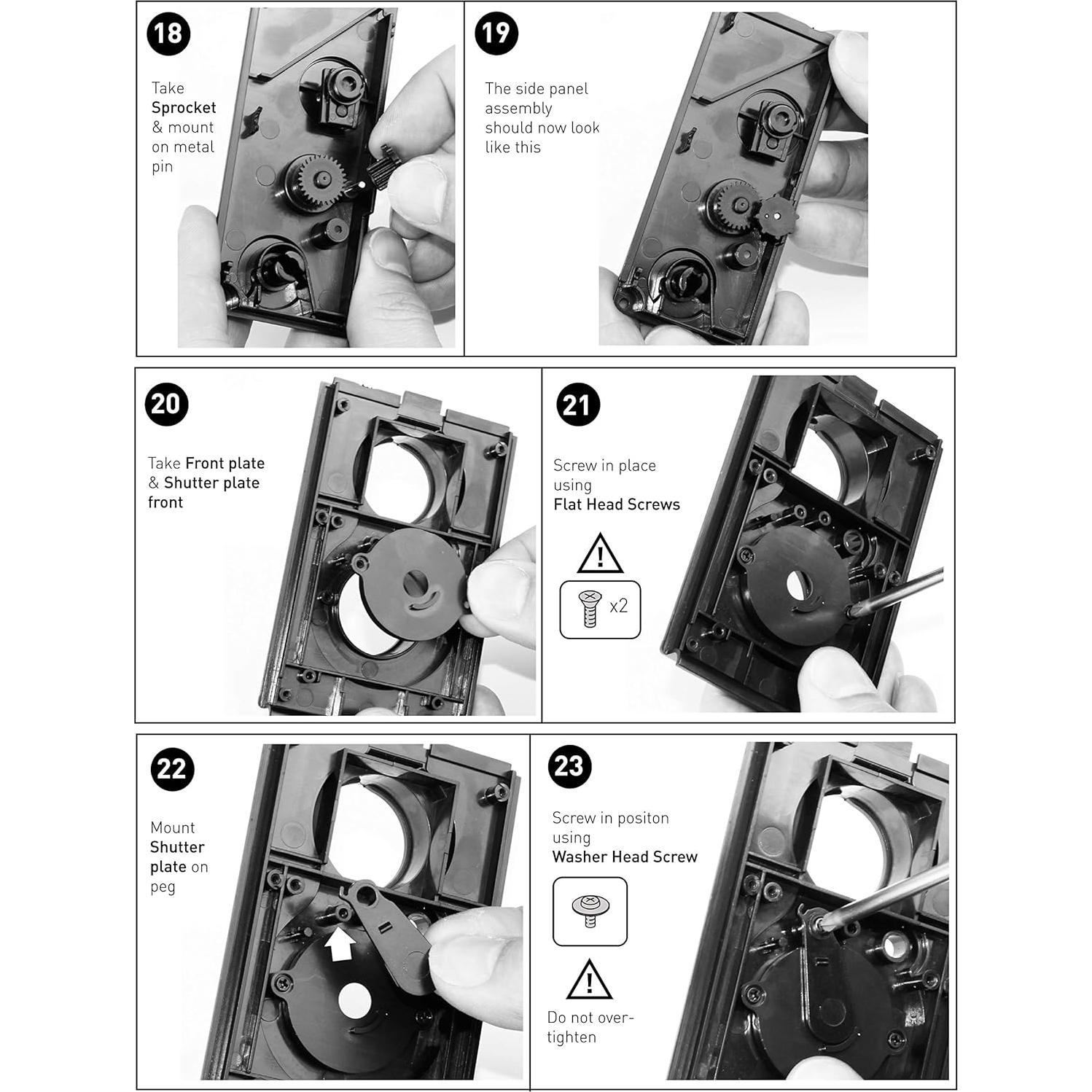 Cámara TLR DIY DEVMO Recesky 35mm Lentes Dobles Negro