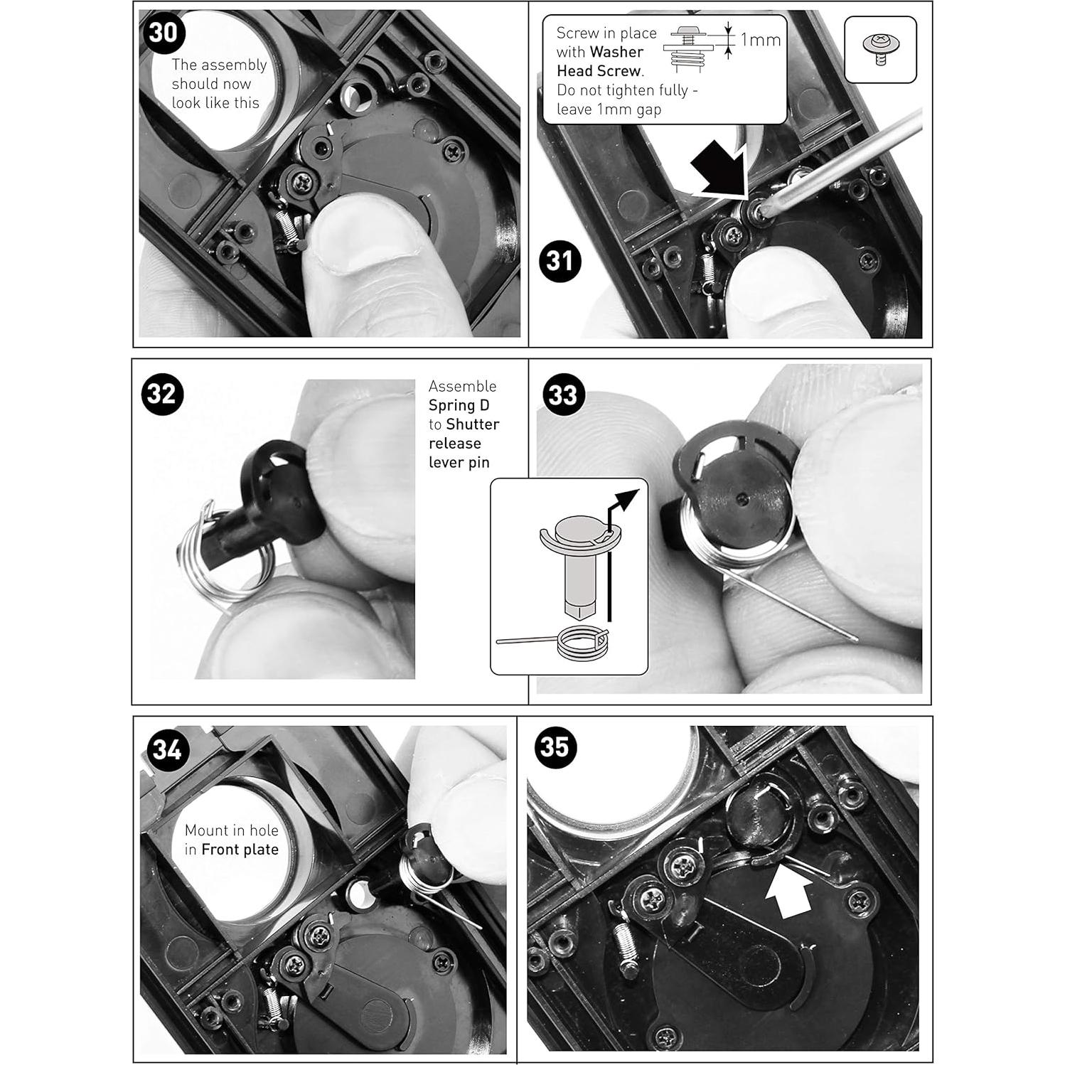 Cámara TLR DIY DEVMO Recesky 35mm Lentes Dobles Negro