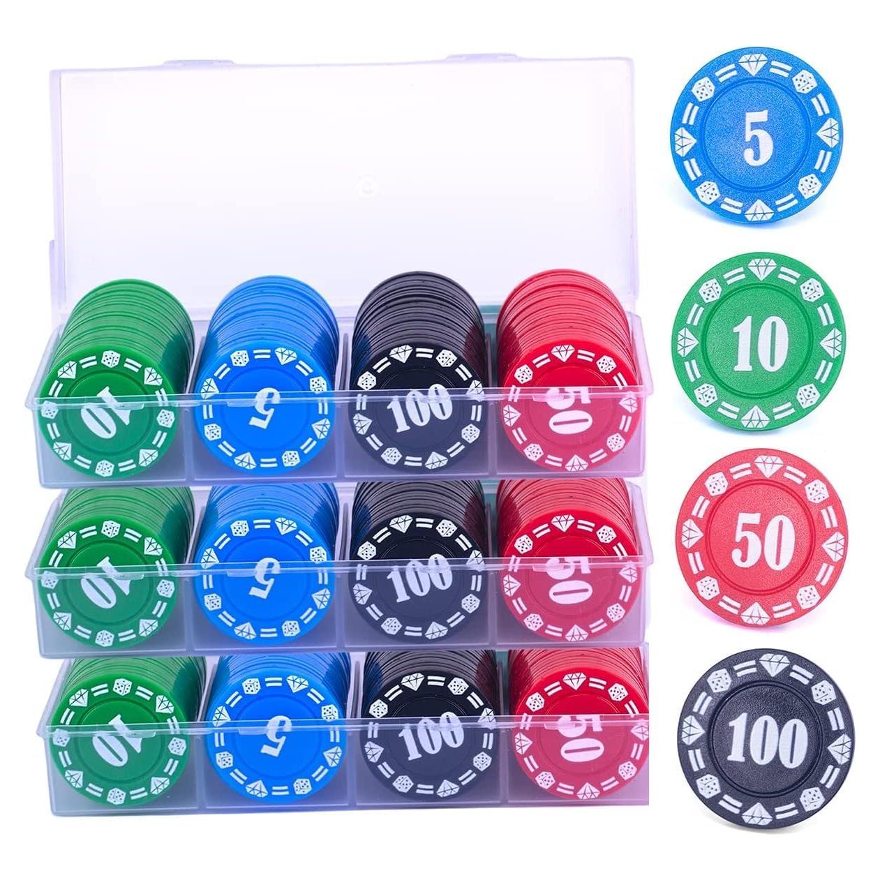 Juego de Fichas de Póker Lynkaye 300 Piezas con Caja