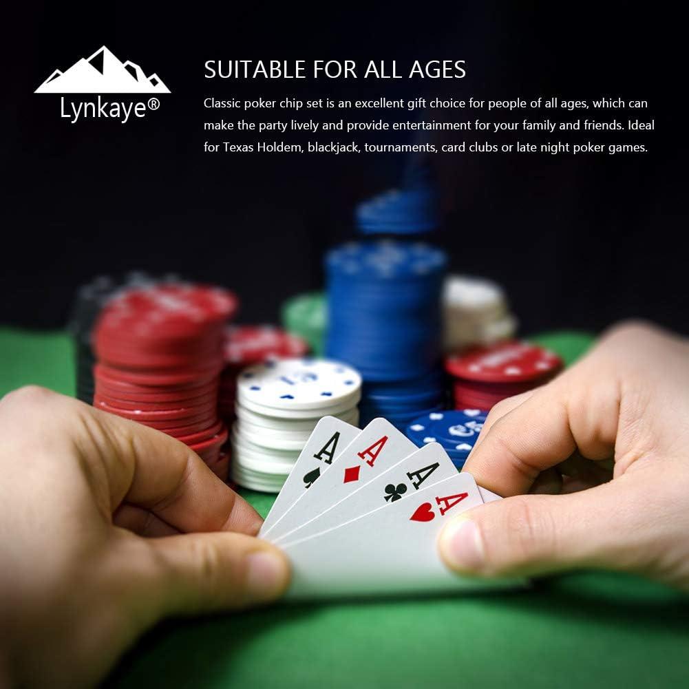 Juego de Fichas de Póker Lynkaye 200 Pcs con Caja