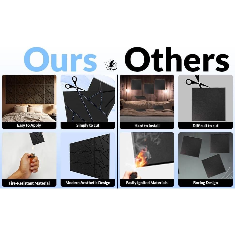 Paquete de 8 Paneles Acústicos Xpneuma 30.48x30.48 cm - Alta Densidad