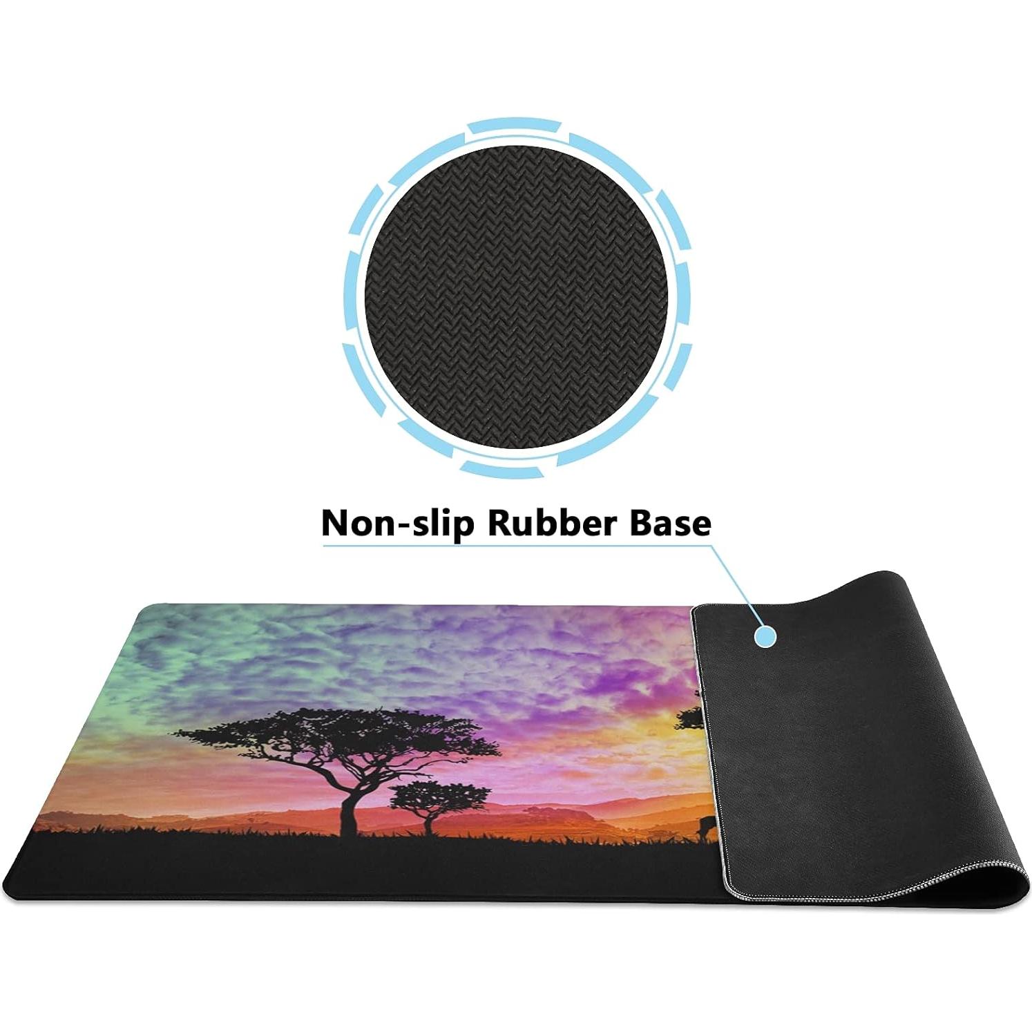 Alfombrilla de Ratón Grande xigua África Safari 80x30cm Antideslizante