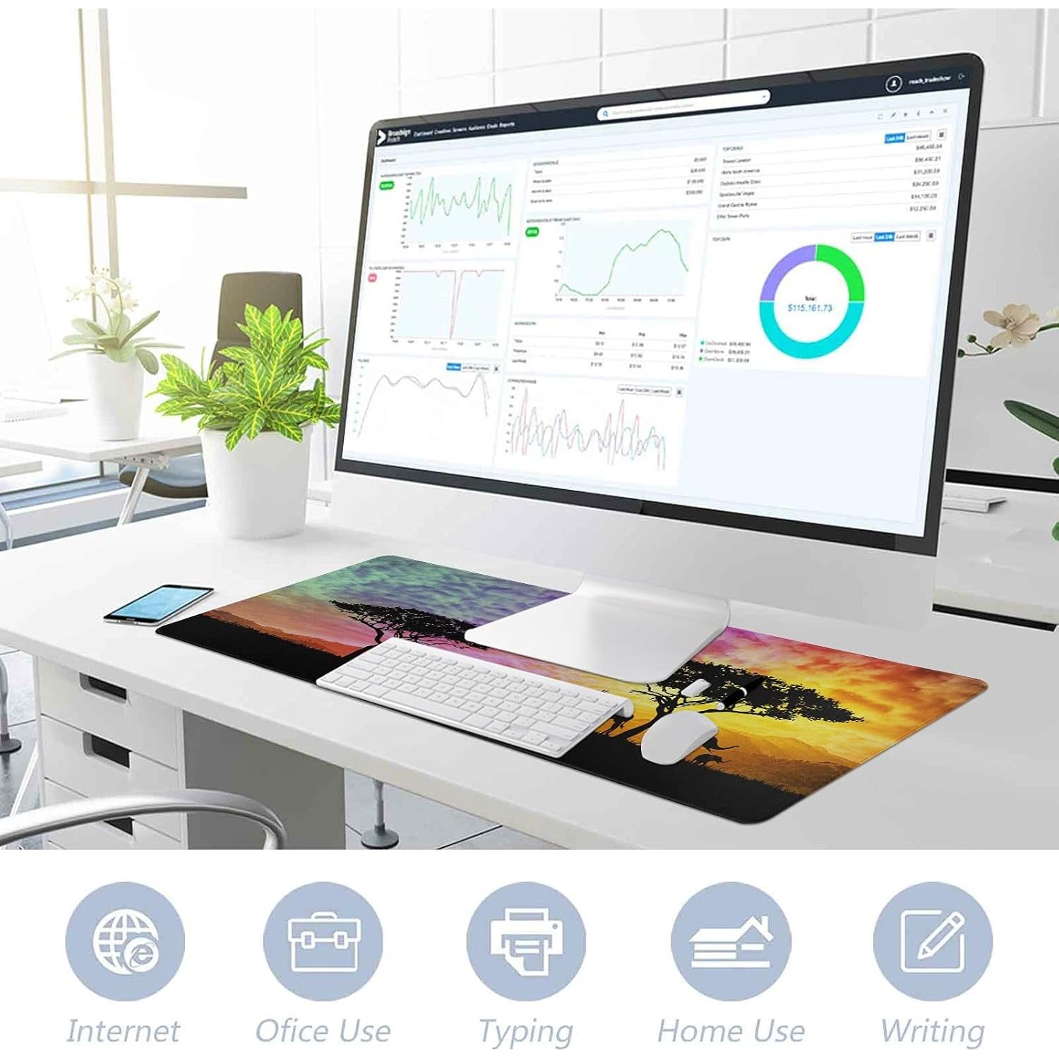 Alfombrilla de Ratón Grande xigua África Safari 80x30cm Antideslizante