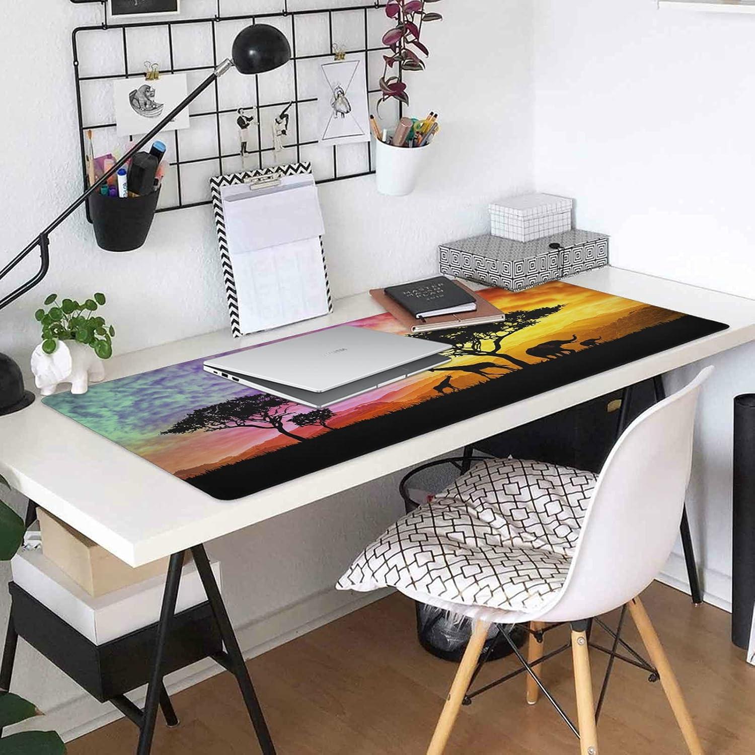 Alfombrilla de Ratón Grande xigua África Safari 80x30cm Antideslizante