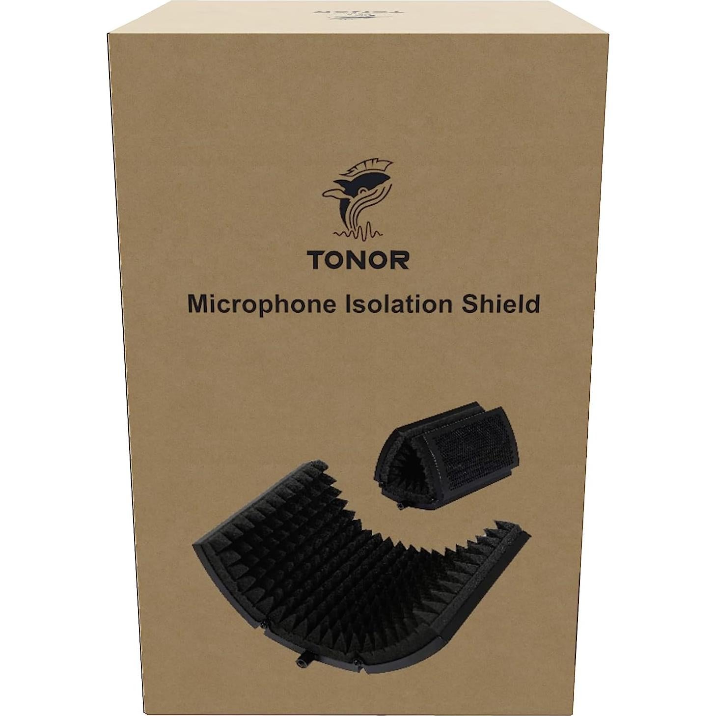 Escudo de Aislamiento de Micrófono TONOR Negro 21x33 cm