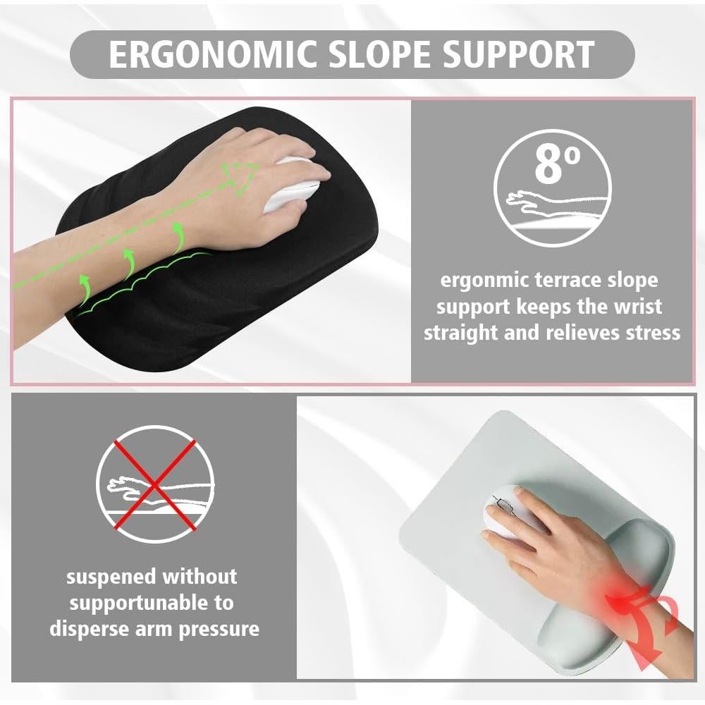 Alfombrilla de Ratón Ergonómica Heakdom con Soporte para Muñeca