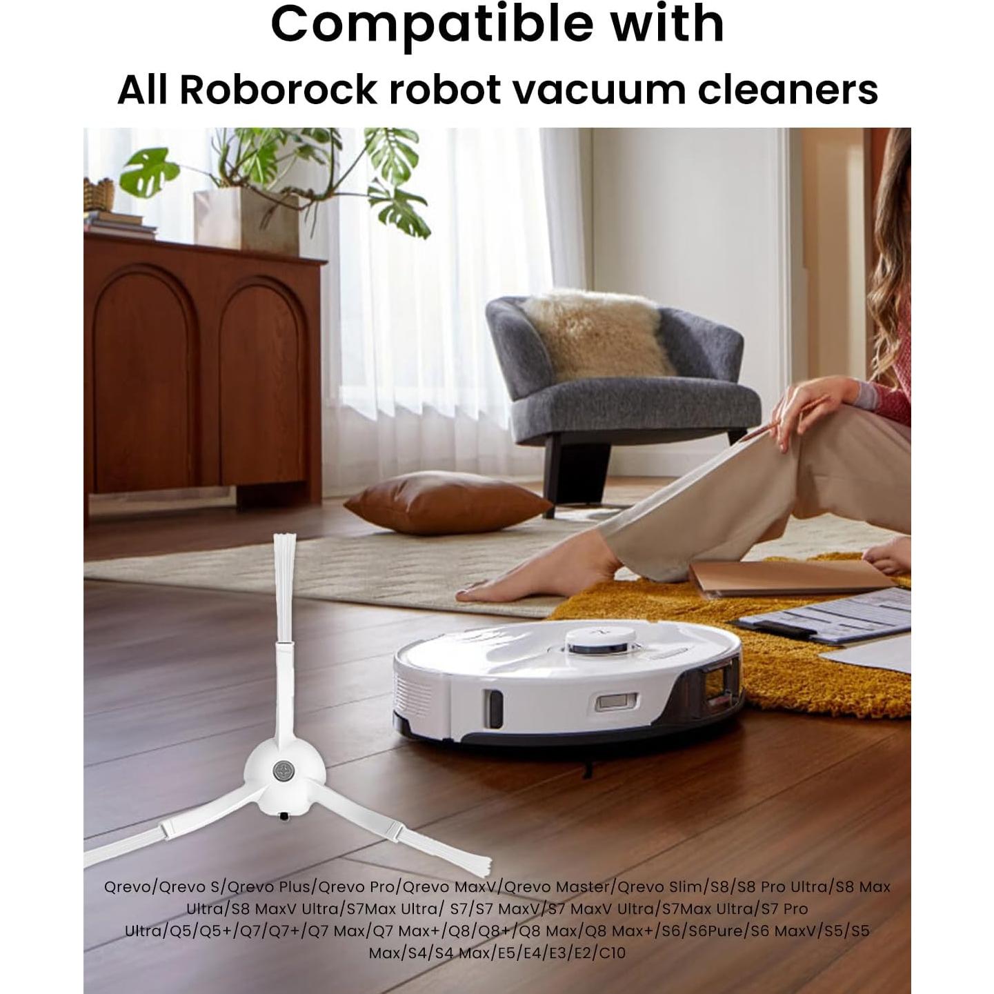 Paquete de 5 cepillos laterales Rrochio para aspiradoras Roborock