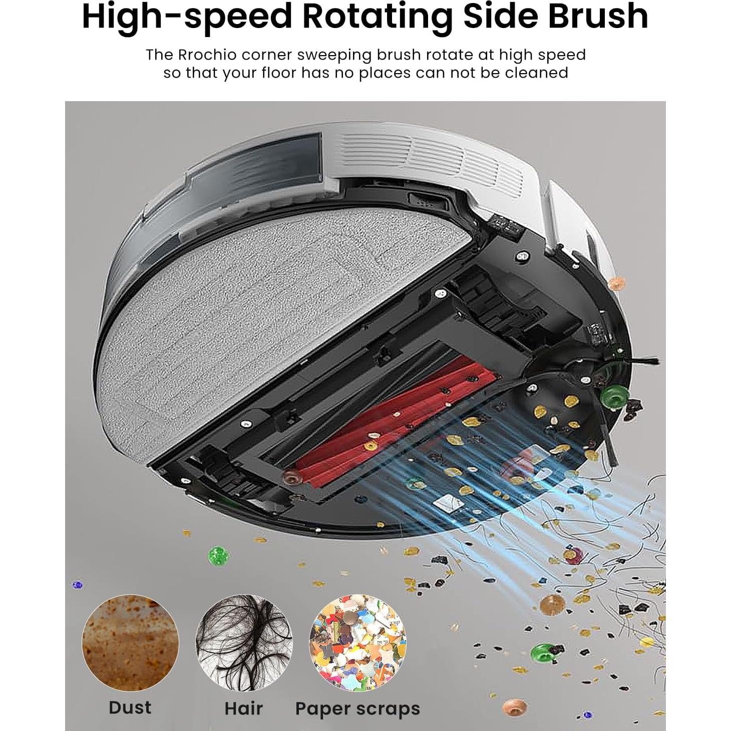 Paquete de 5 cepillos laterales Rrochio para aspiradoras Roborock