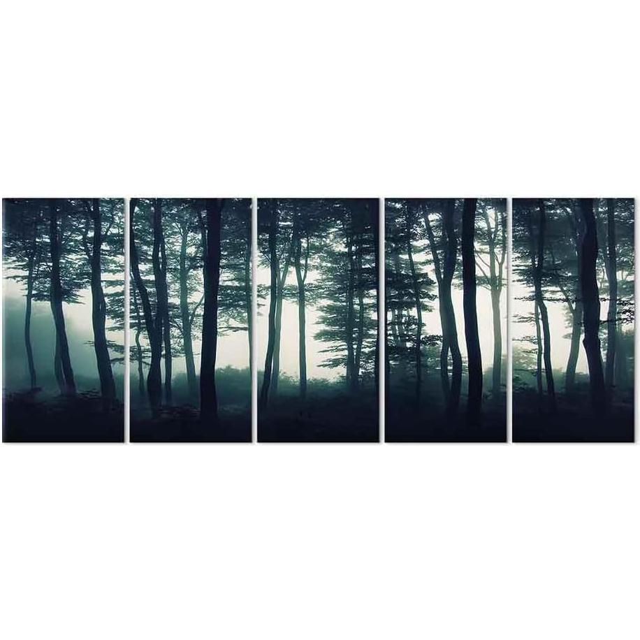 Lienzo Impreso Bosque Artgeist 100x40 cm 5 Piezas Decoración