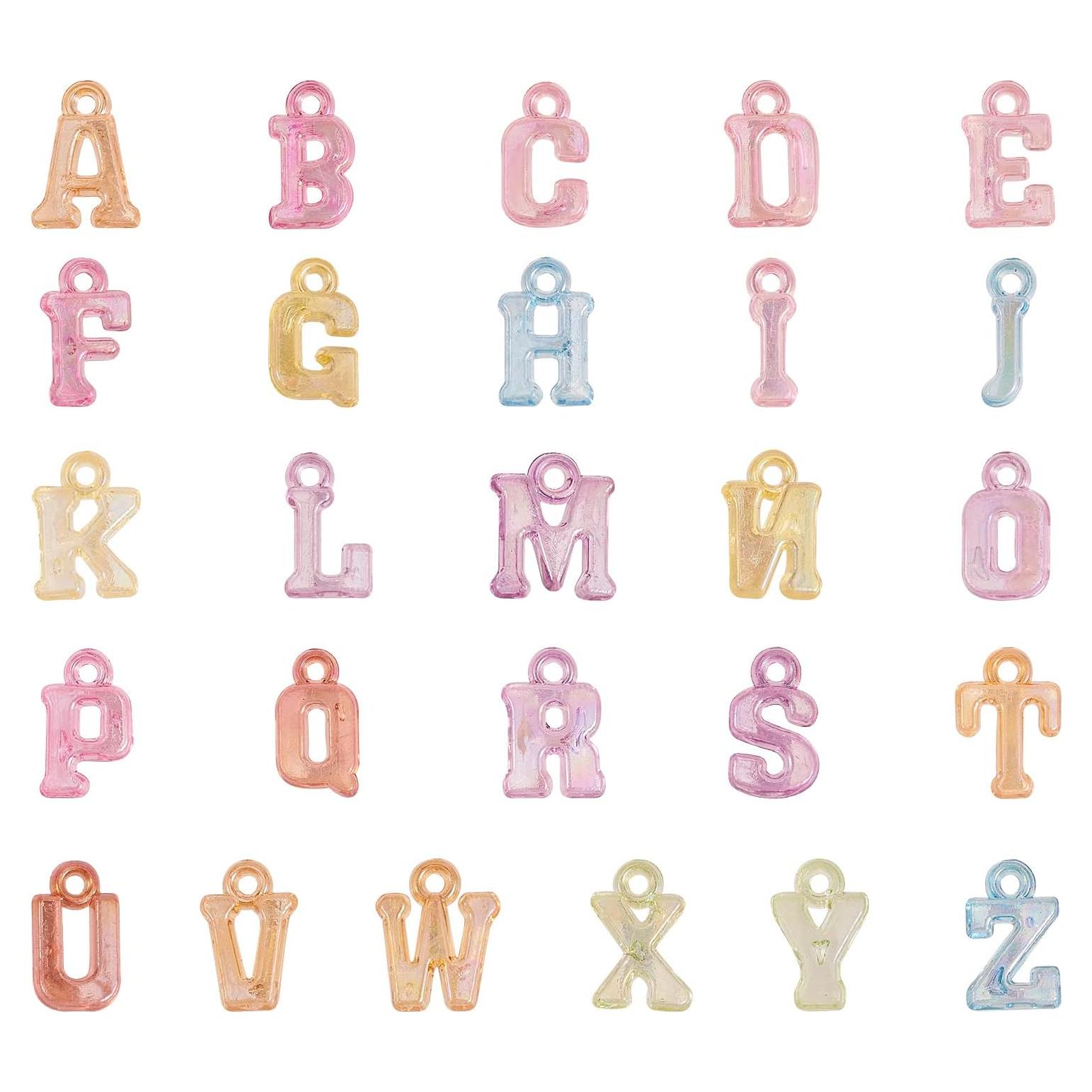 Encantos Acrílicos 1100 Pcs Letras Iniciales UR URLIFEHALL