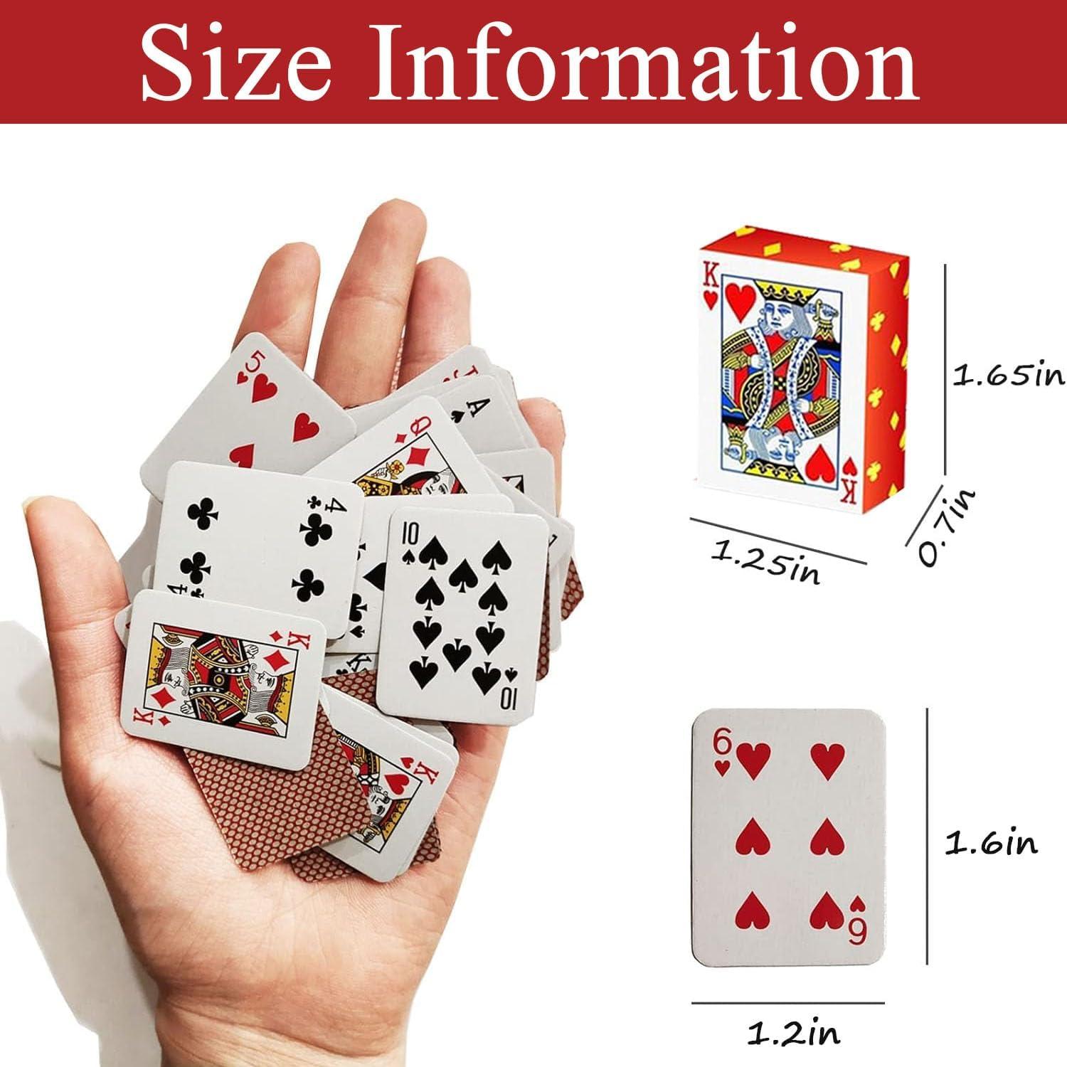 Mini Cartas de Juego VOVCIG 10 Juegos de Póker Viaje