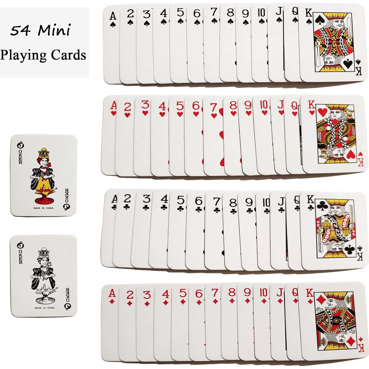 Mini Cartas de Juego VOVCIG 10 Juegos de Póker Viaje