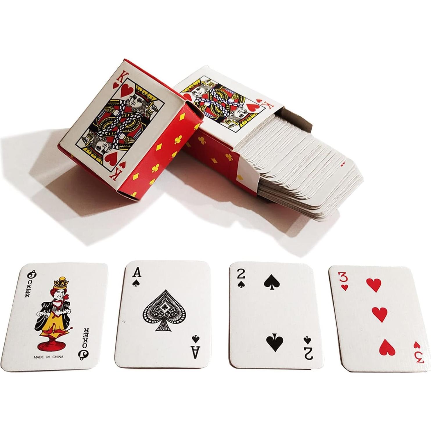 Mini Cartas de Juego VOVCIG 10 Juegos de Póker Viaje