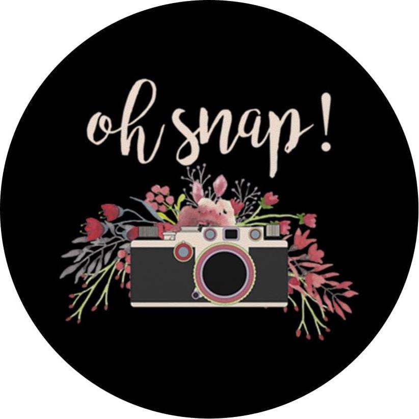 PopSockets PopGrip Oh Snap! Cámara Vintage Negro