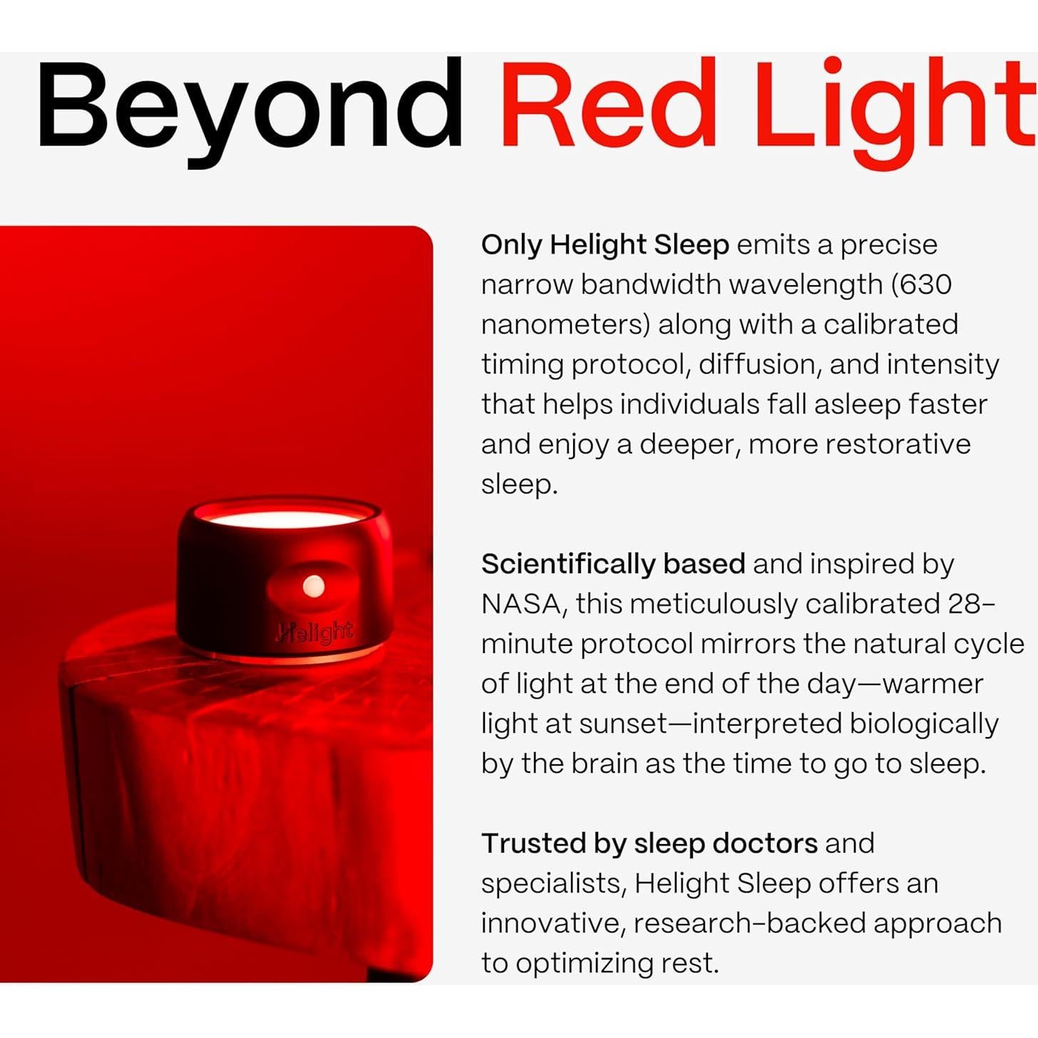 Lámpara de Luz Roja Helight para Dormir 630nm Compacta