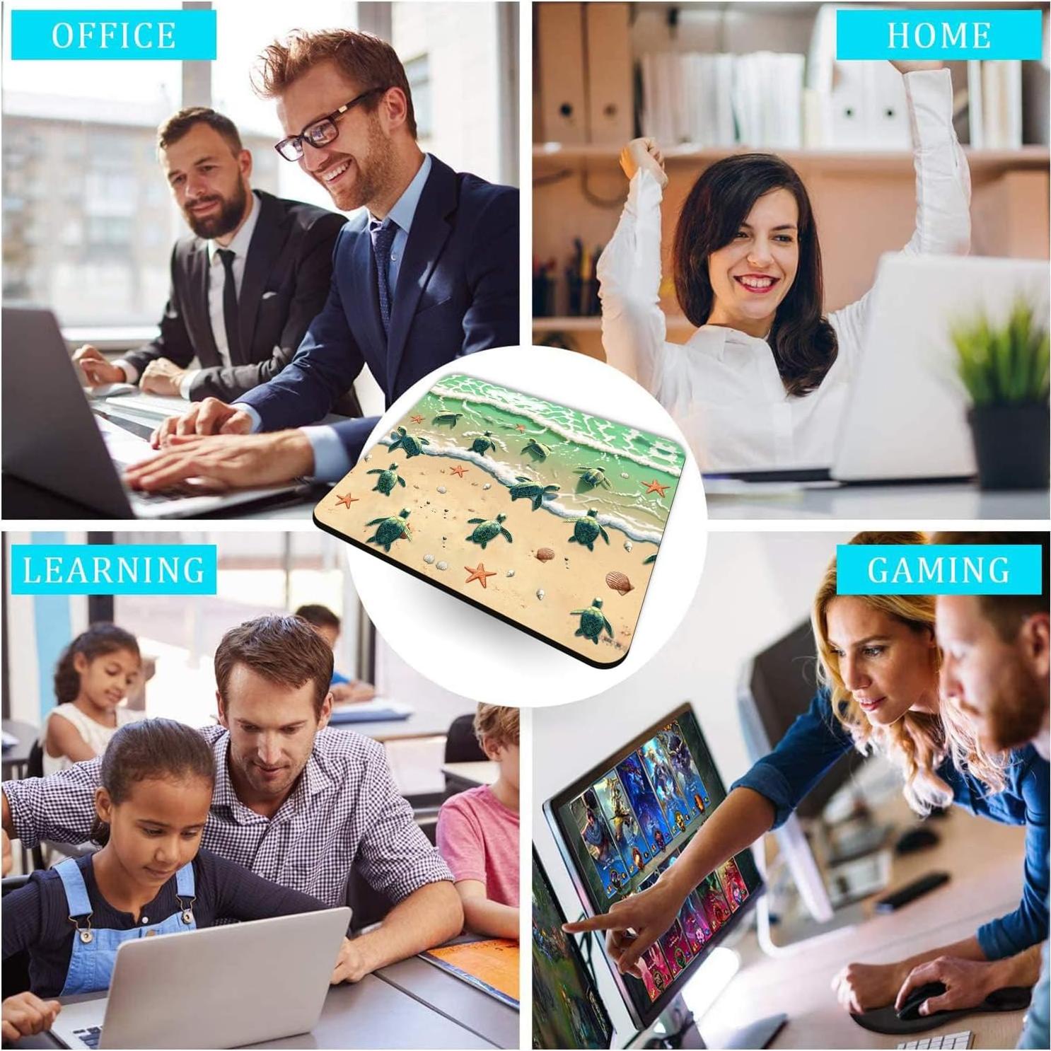 Alfombrilla de Ratón YAKAIER Rectangular Antideslizante 24x20cm