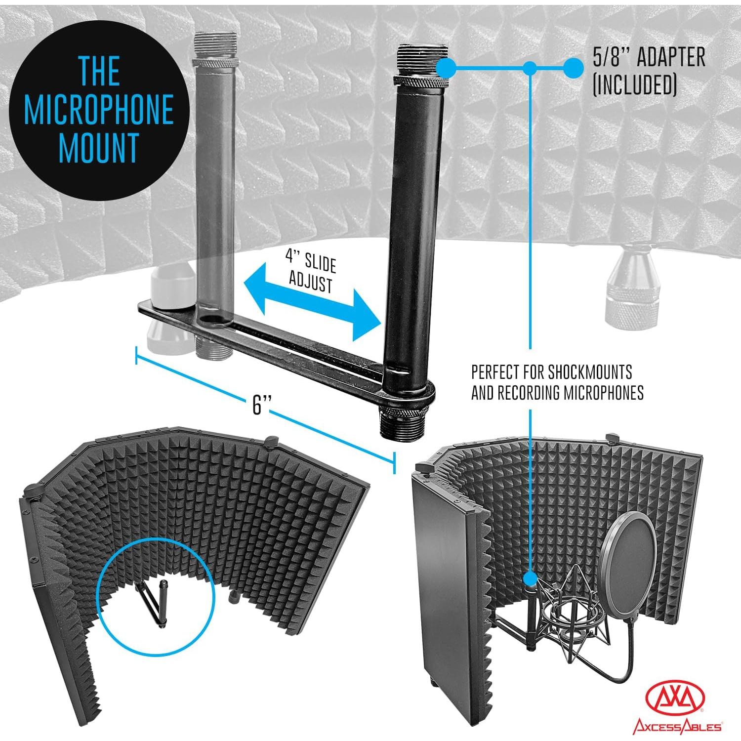 Escudo de Aislamiento de Micrófono AxcessAbles Grande 81 cm