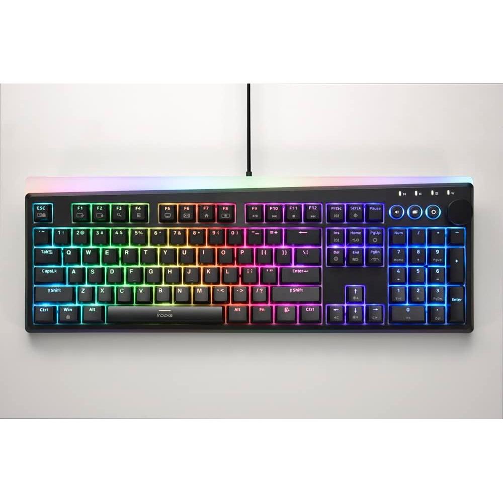 Teclado Mecánico RGB i-rocks K71M 107 Teclas PBT Negro