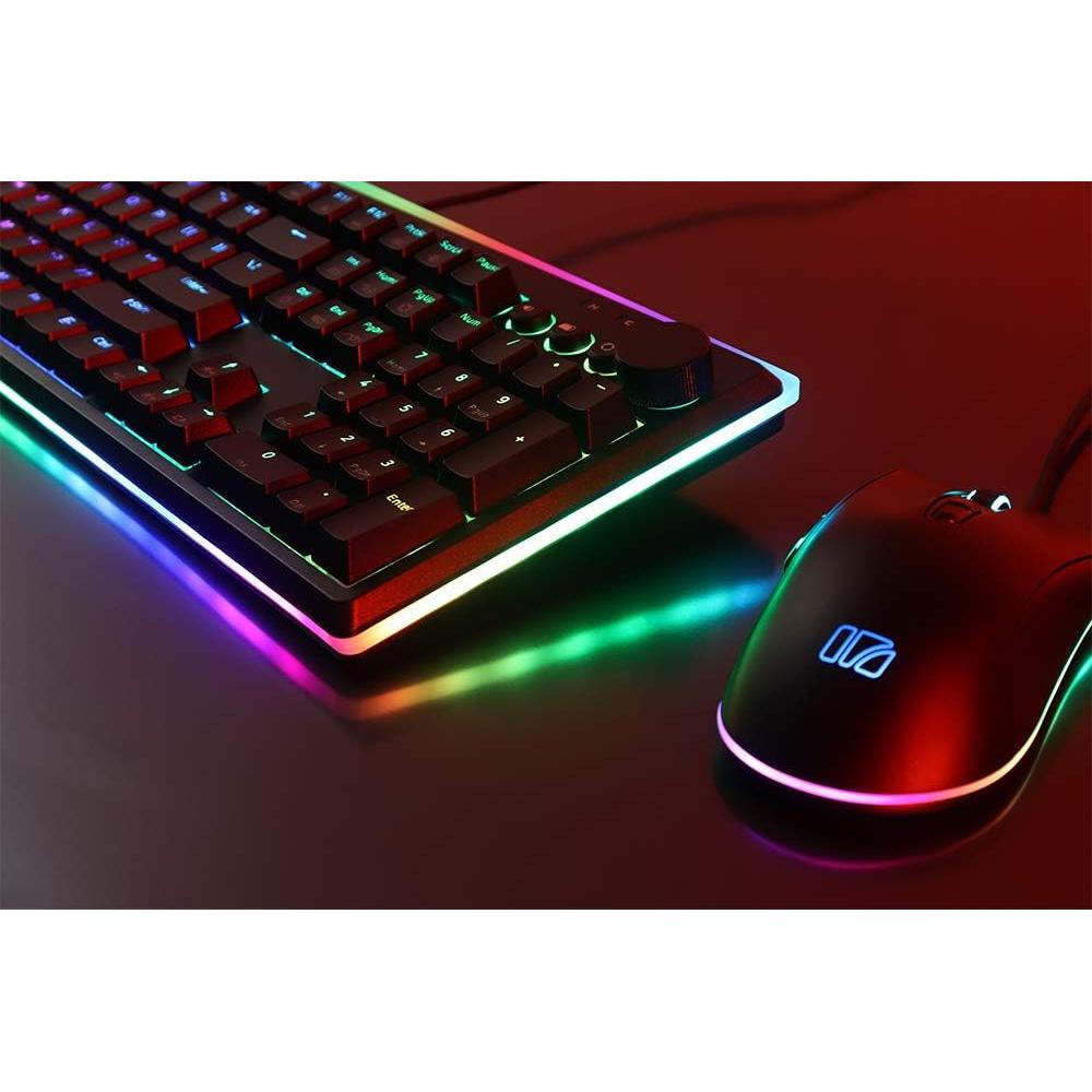 Teclado Mecánico RGB i-rocks K71M 107 Teclas PBT Negro