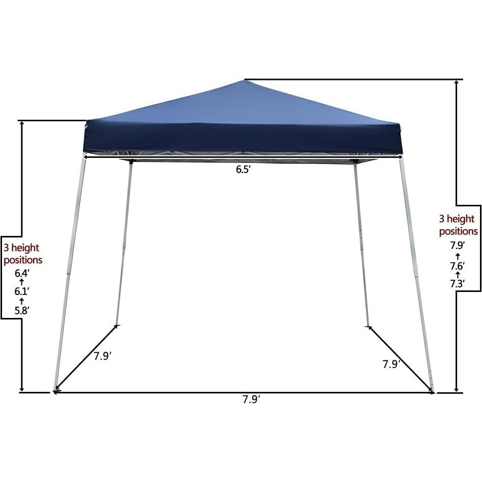Carpa Plegable VINGLI 2.44m x 2.44m Impermeable Azul