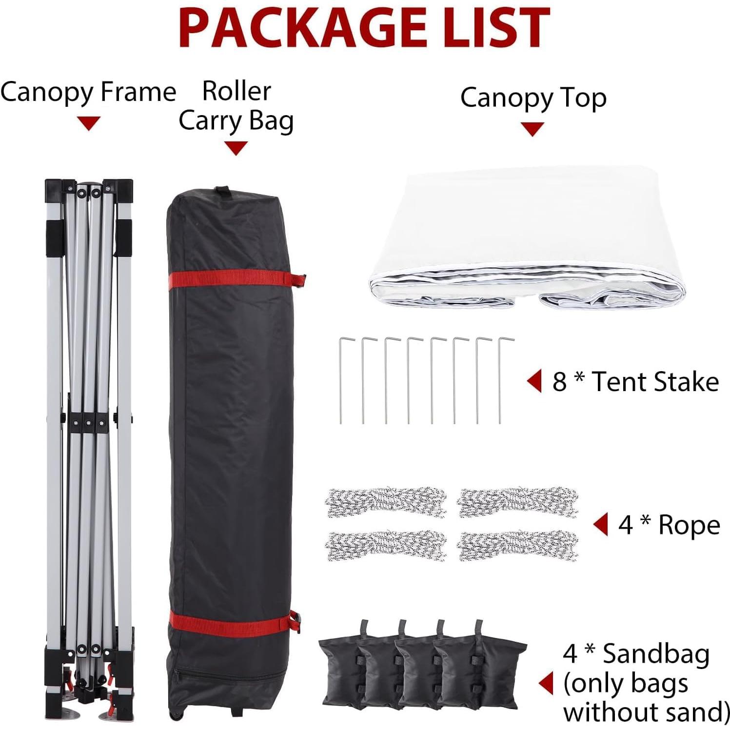 Carpa Plegable Hipicute 2.44x2.44m Blanca UV 50+