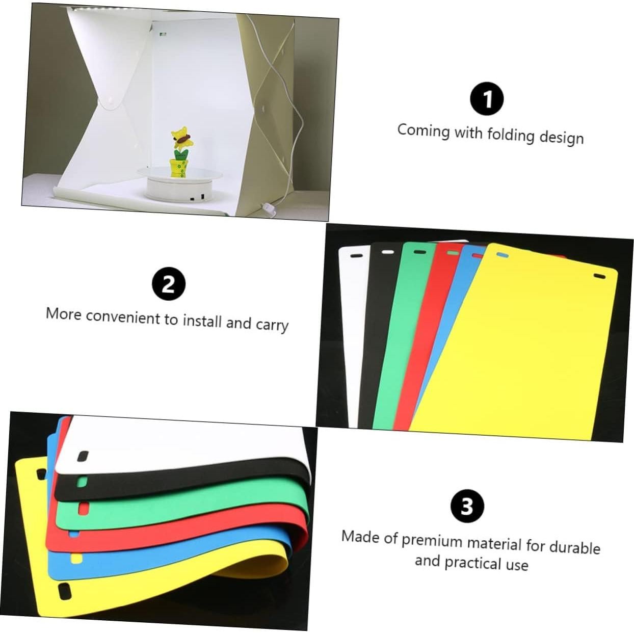 Caja de Luz LED Mini Fotografía Portátil DOITOOL 30x30cm