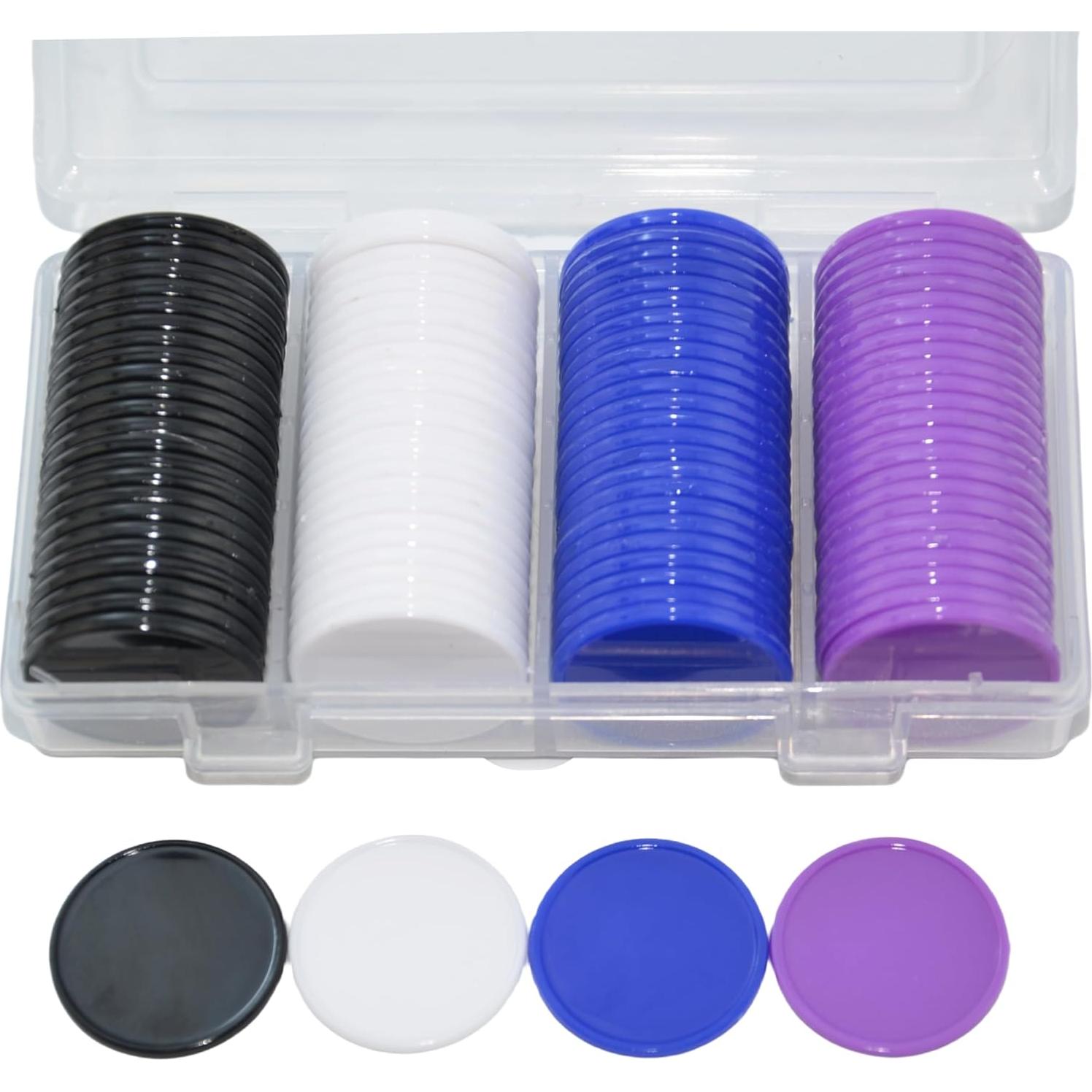 Set de 100 Fichas de Plástico SmartDealsPro 25mm 4 Colores