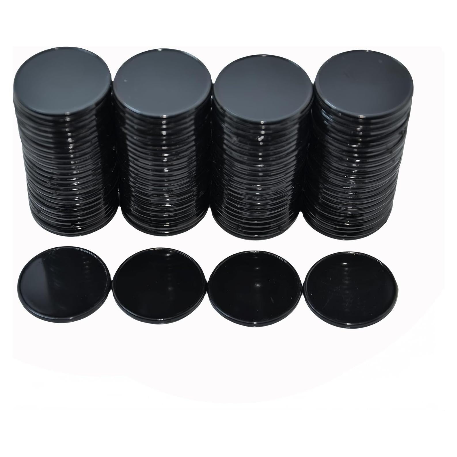 Set de 100 Fichas de Plástico 25mm SmartDealsPro (Negro)