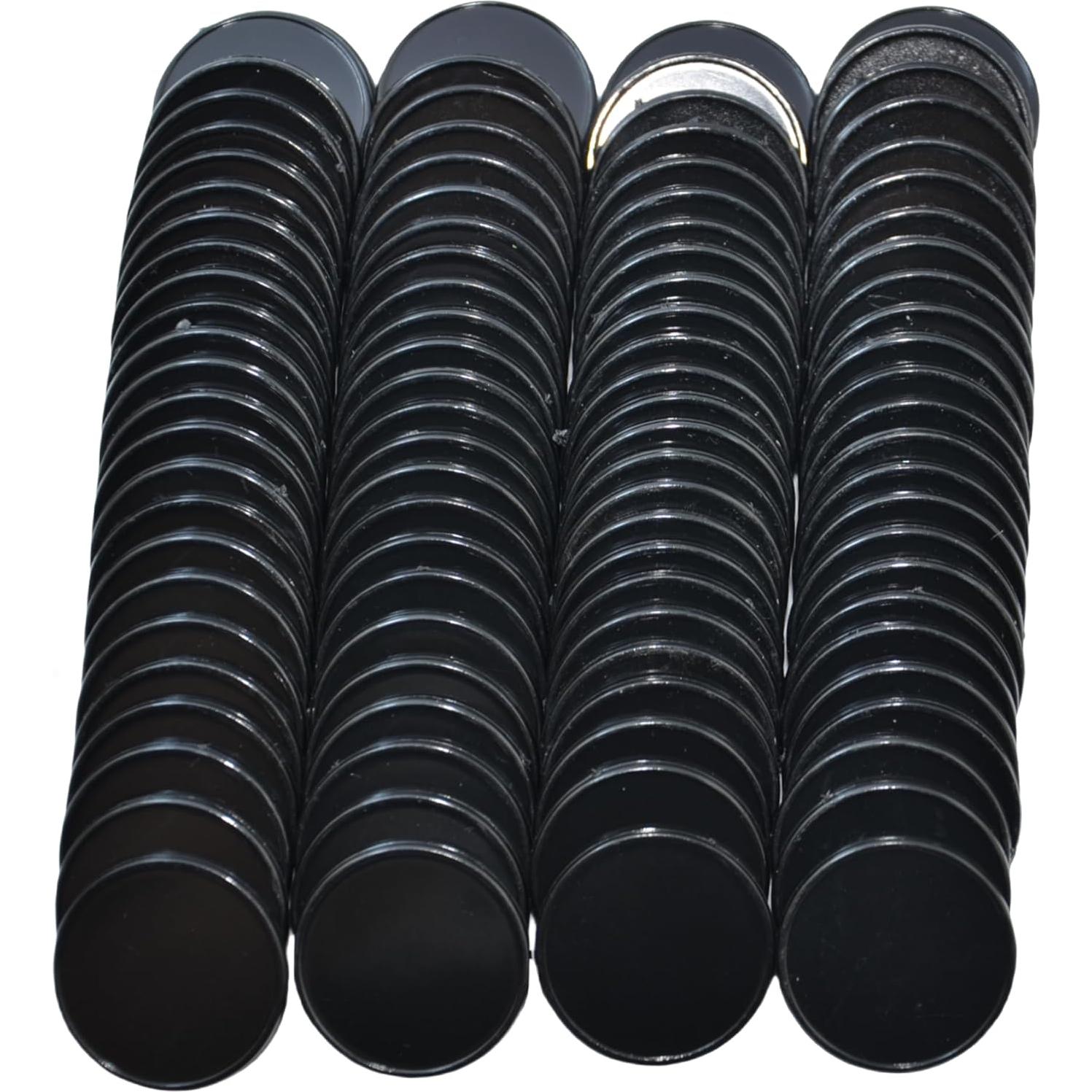 Set de 100 Fichas de Plástico 25mm SmartDealsPro (Negro)