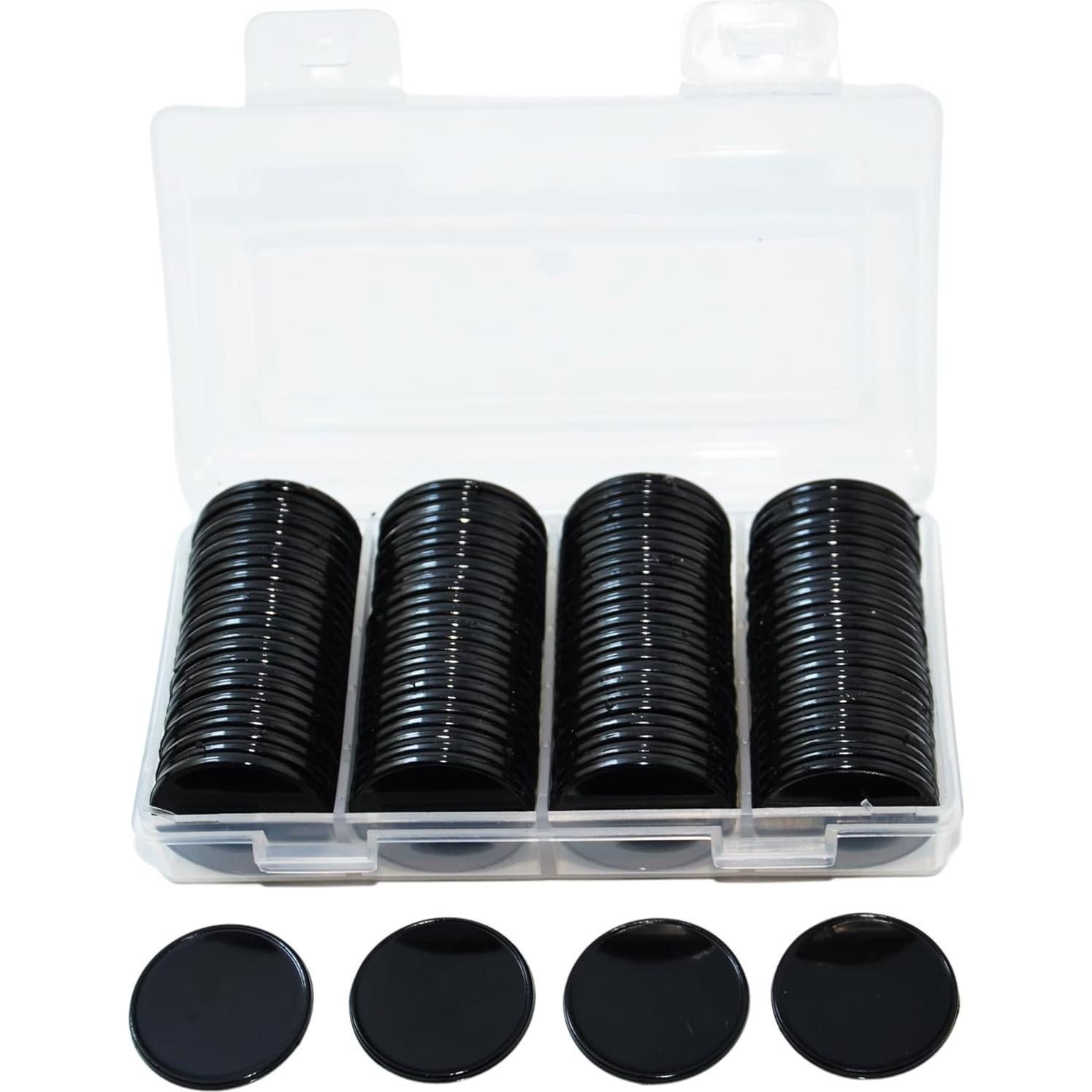 Set de 100 Fichas de Plástico 25mm SmartDealsPro (Negro)