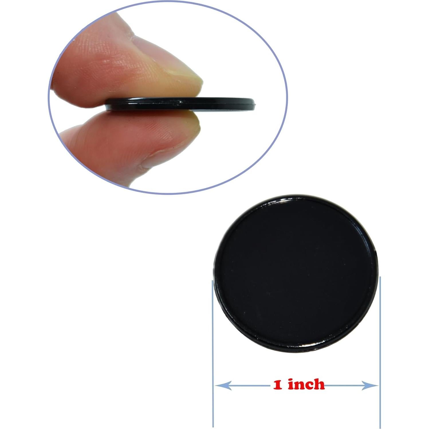 Set de 100 Fichas de Plástico 25mm SmartDealsPro (Negro)