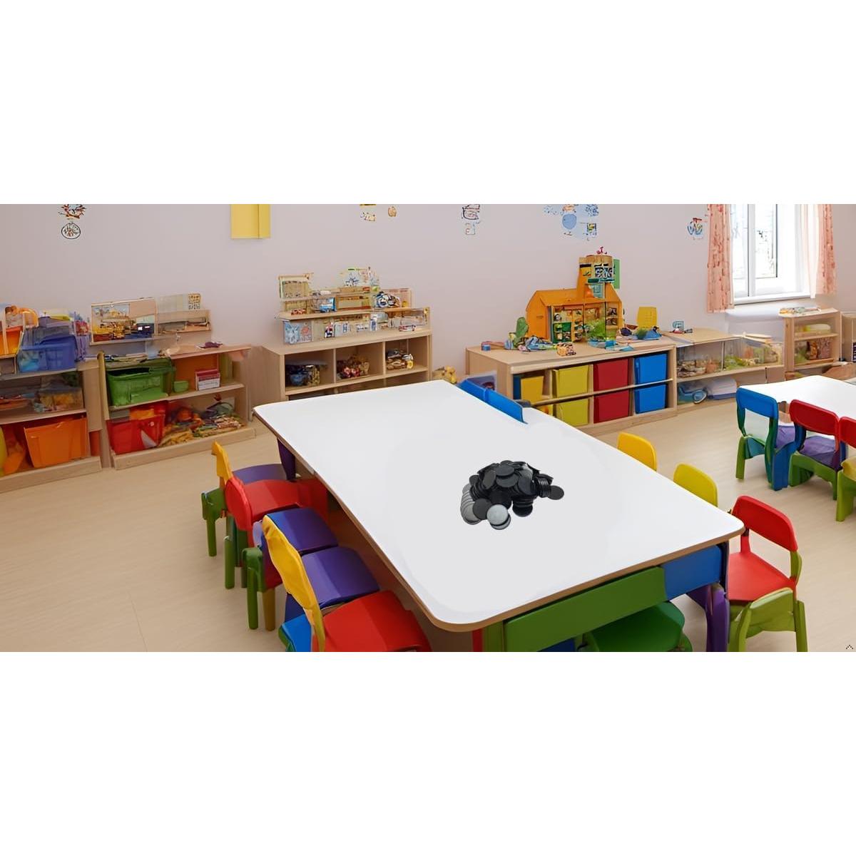 Set de 100 Fichas de Plástico 25mm SmartDealsPro (Negro)