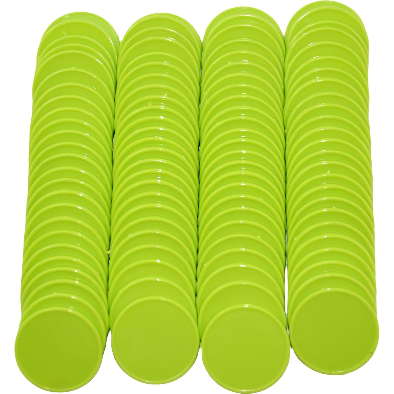 Set de 100 Fichas de Plástico SmartDealsPro 25mm Verde Claro