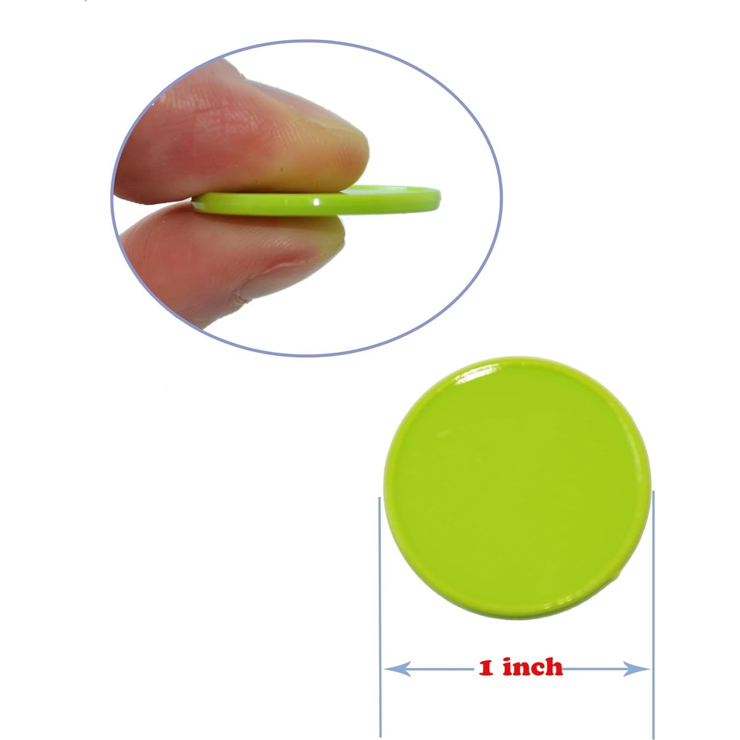 Set de 100 Fichas de Plástico SmartDealsPro 25mm Verde Claro