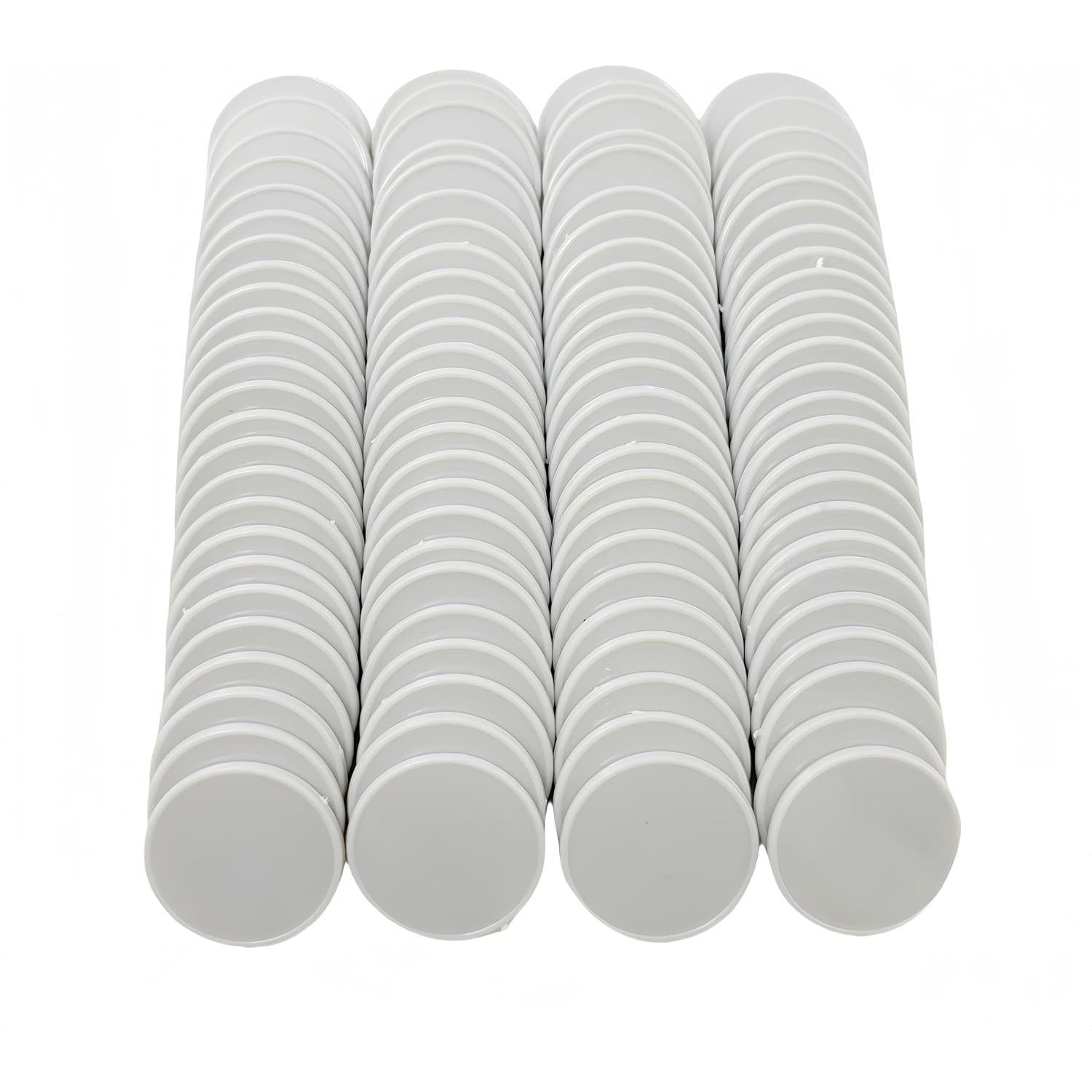 SmartDealsPro Set de 100 Fichas de Plástico 25mm con Caja Gris