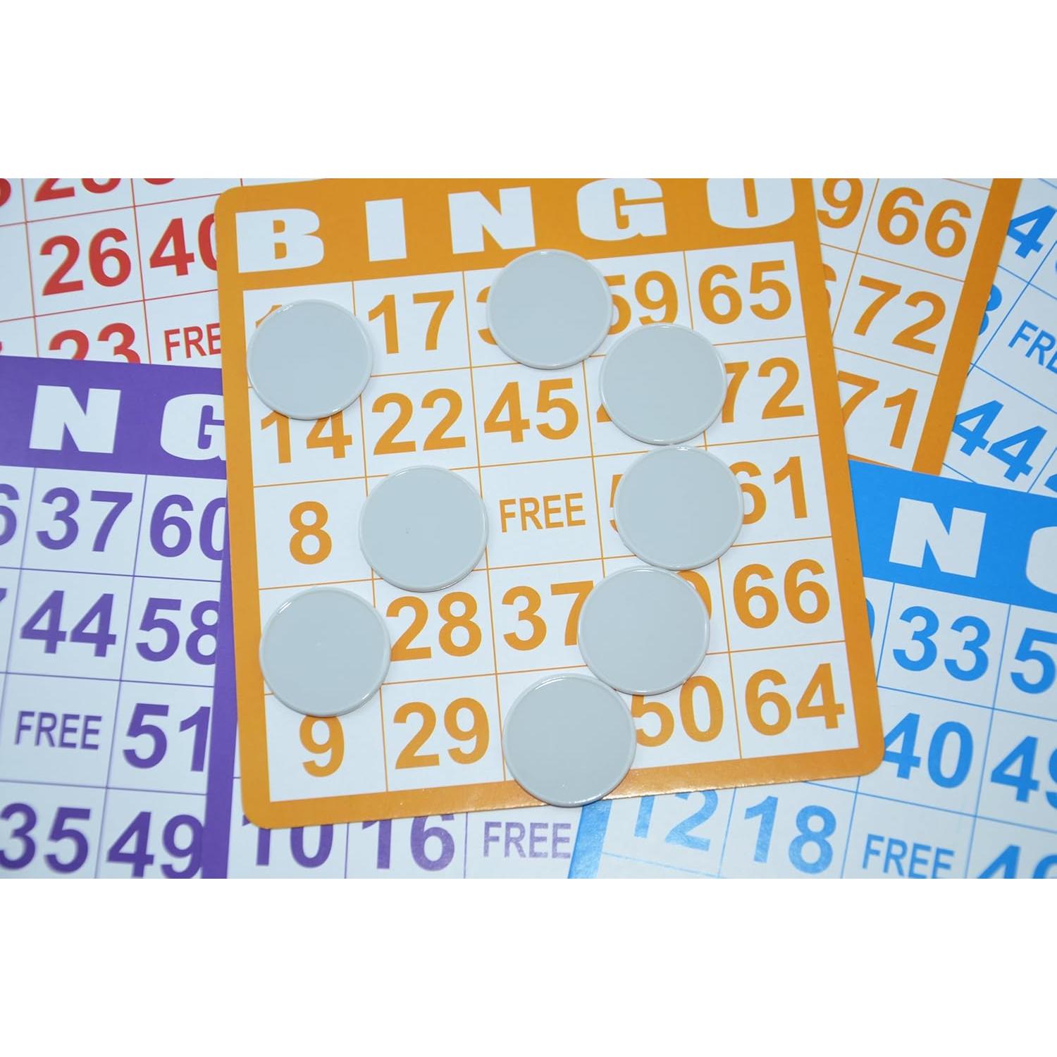 SmartDealsPro Set de 100 Fichas de Plástico 25mm con Caja Gris