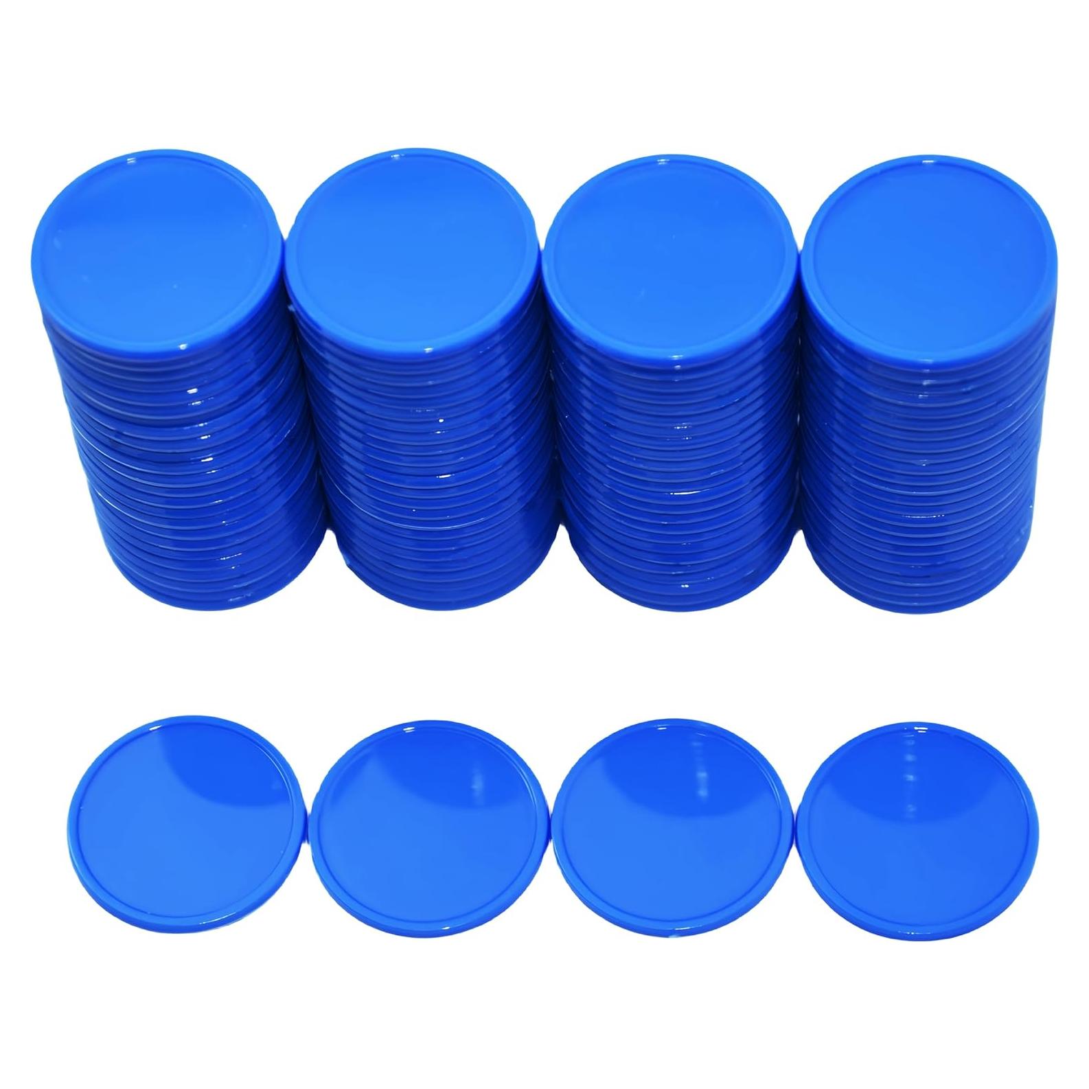Set de 100 Fichas de Plástico SmartDealsPro 25mm Azul