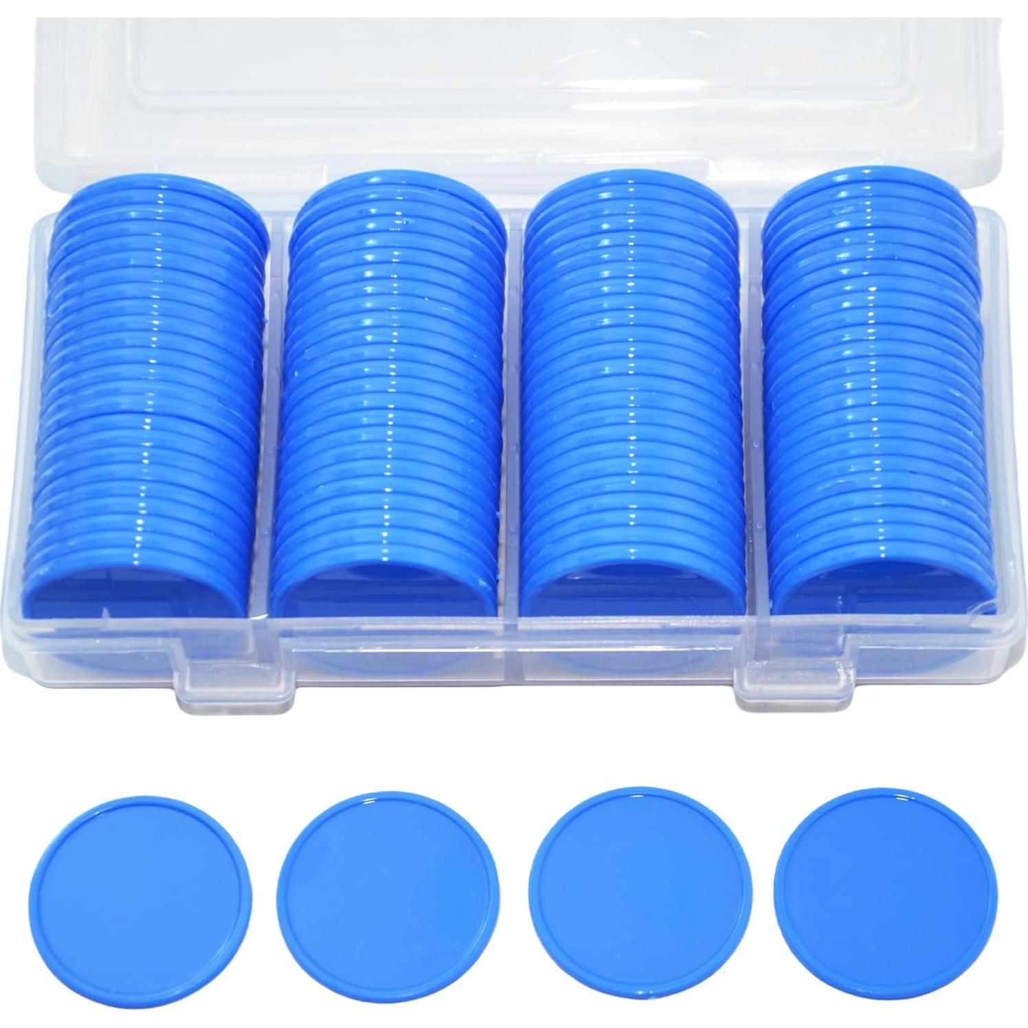 Set de 100 Fichas de Plástico SmartDealsPro 25mm Azul