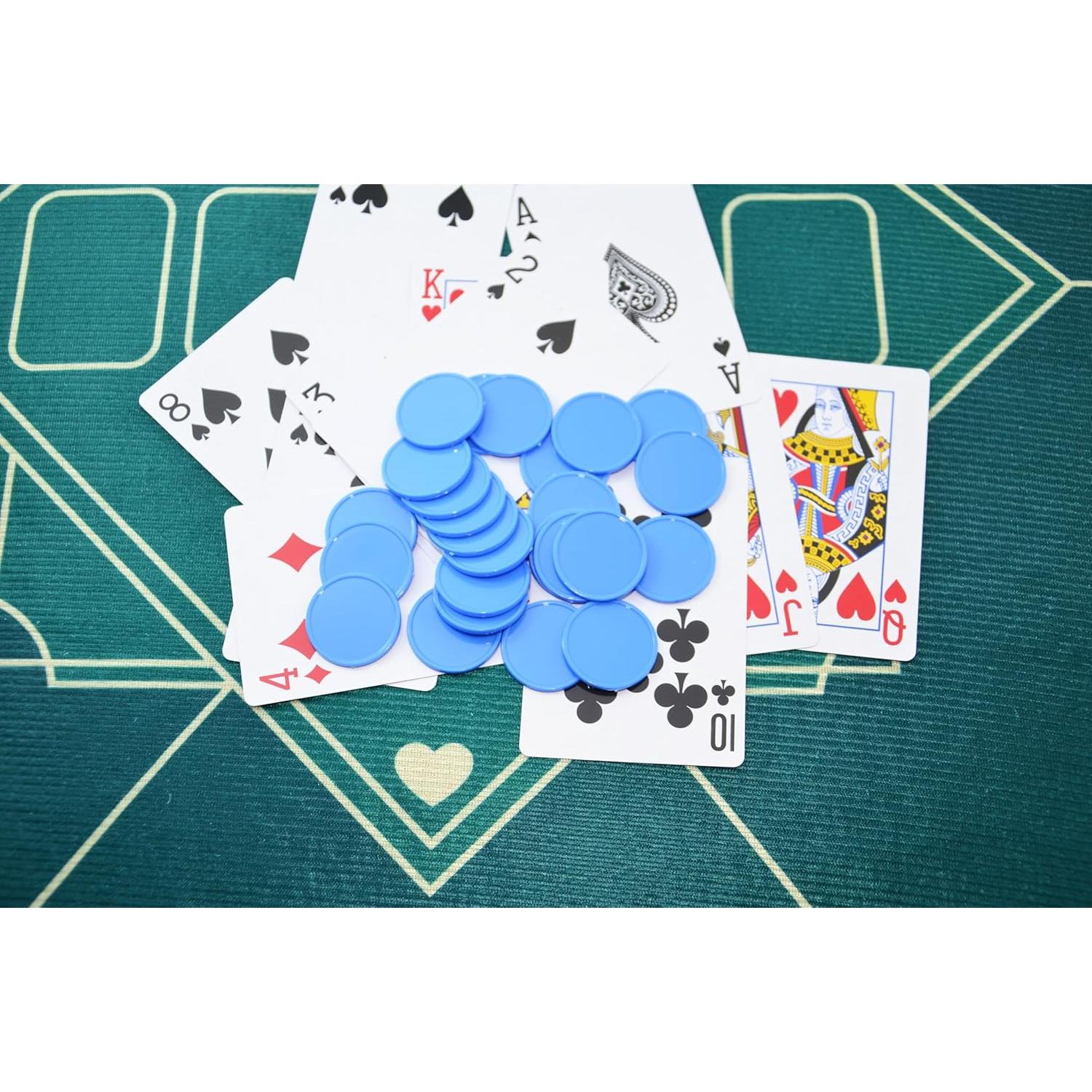 Set de 100 Fichas de Plástico SmartDealsPro 25mm Azul