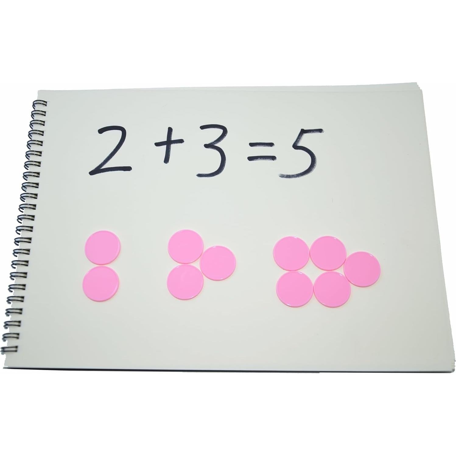 Set de 100 Contadores de Plástico Rosa SmartDealsPro 25mm